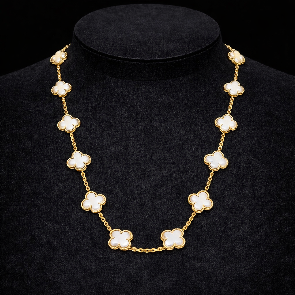 18K Gold Clover Leaf Necklace