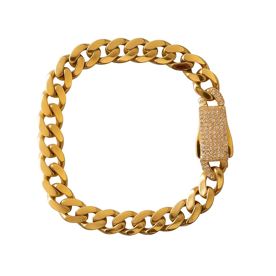 14K Gold Cuban Bracelet (9mm)