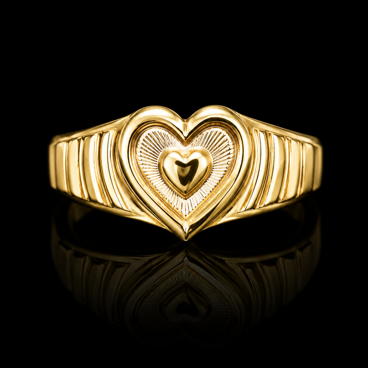 14K Gold Heart Ring