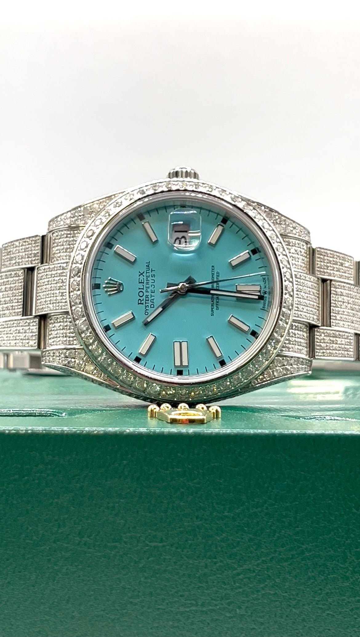 Rolex Buss Down Blue Dial Watch