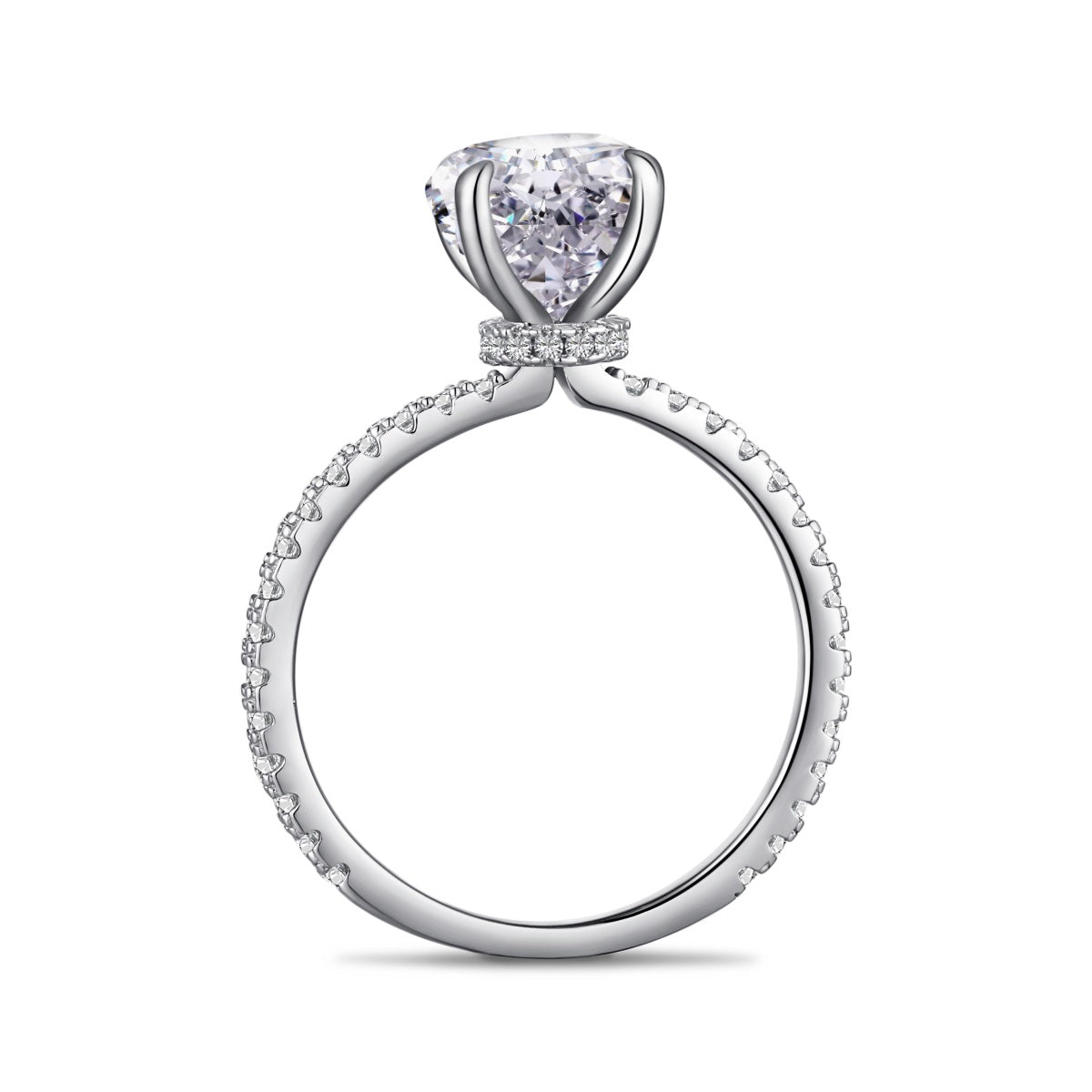 Anillo de diamantes blancos