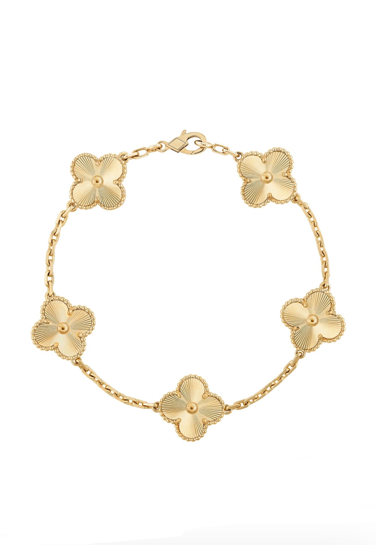 18K Gold Clover Leaf Bracelet