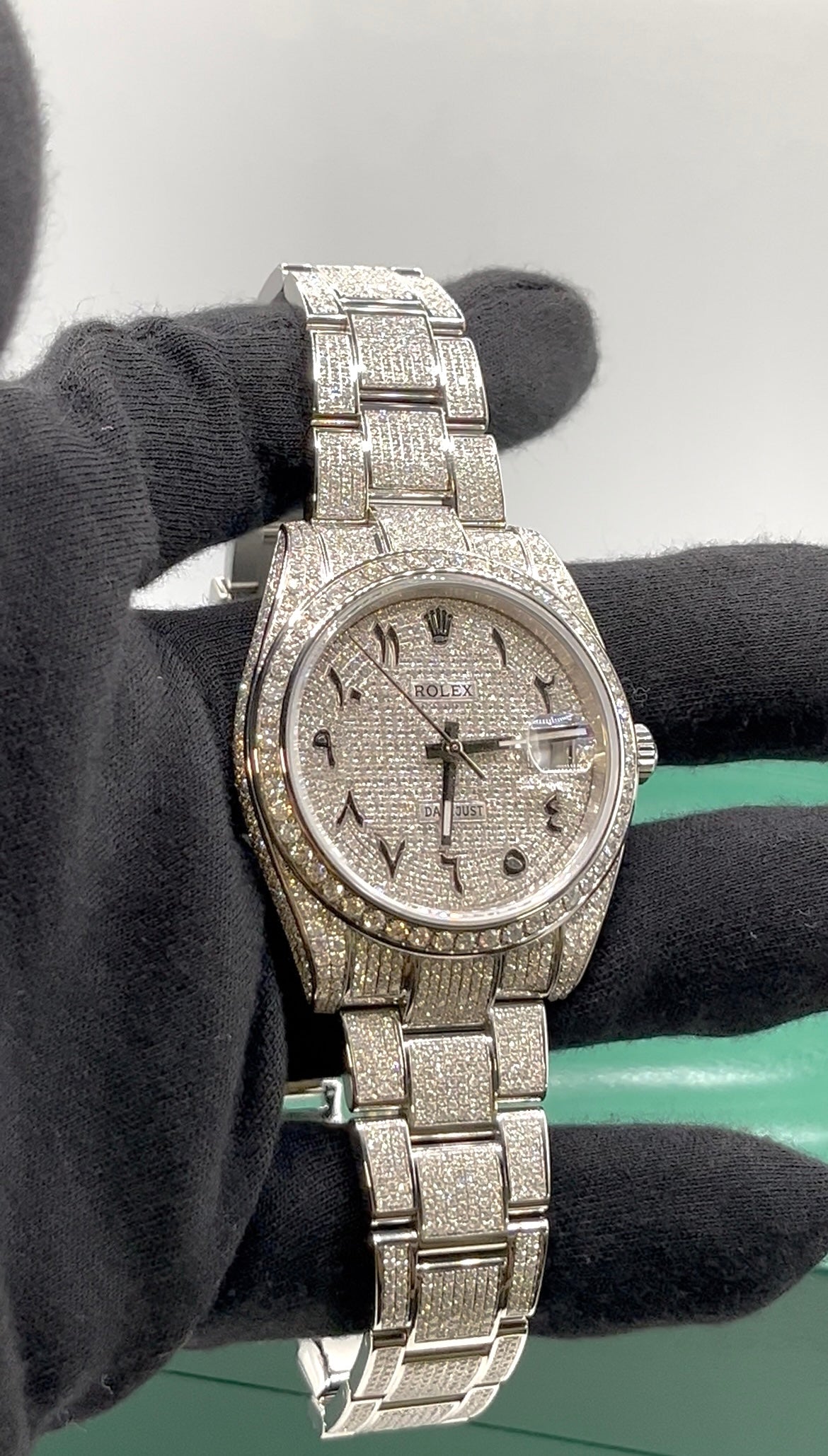 Rolex Buss Down Arabic Dial Watch