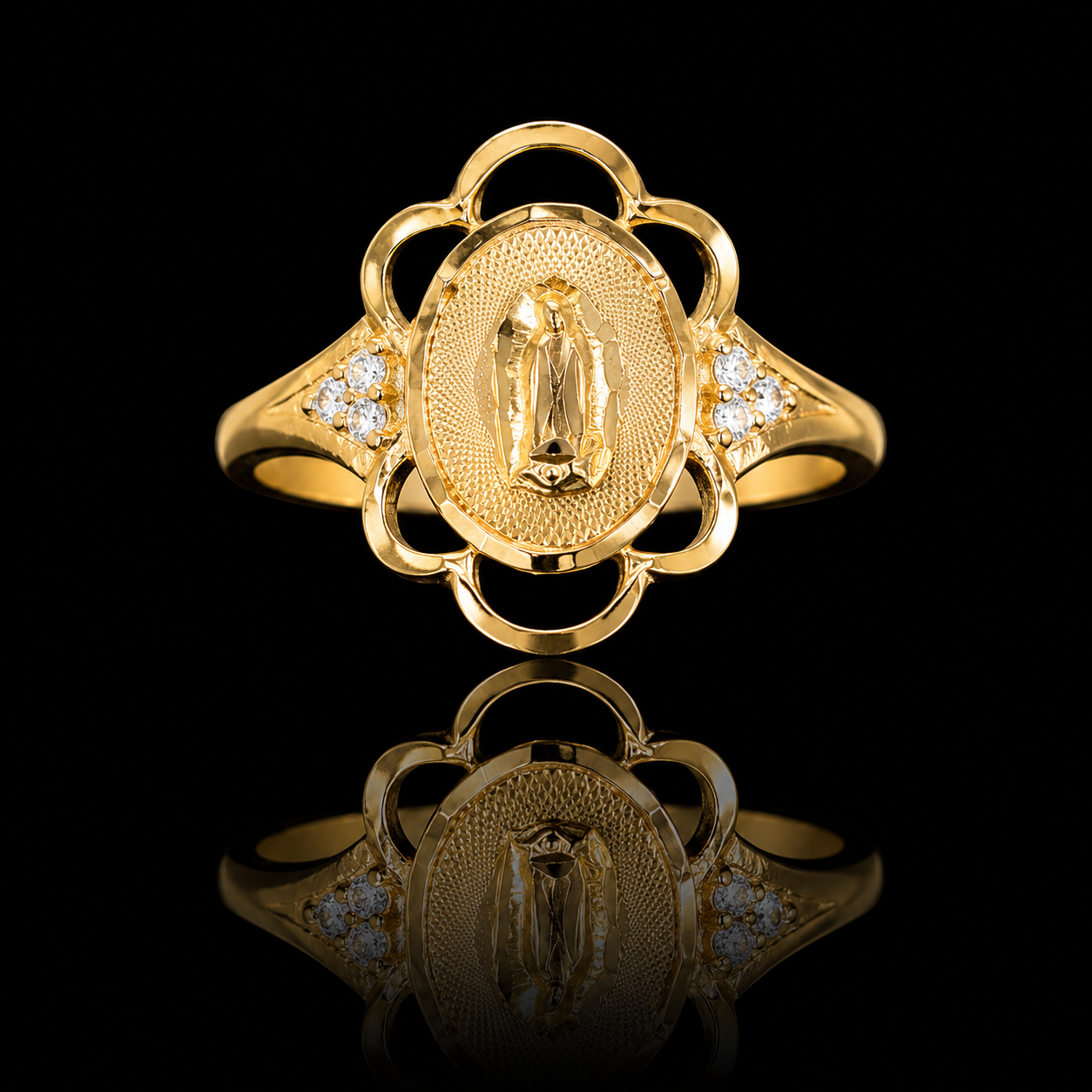 14K Gold Virgencita Blossom Ring