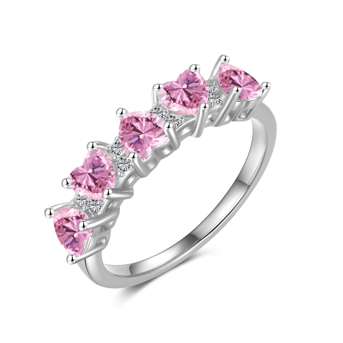Anillos de diamantes con forma de corazón