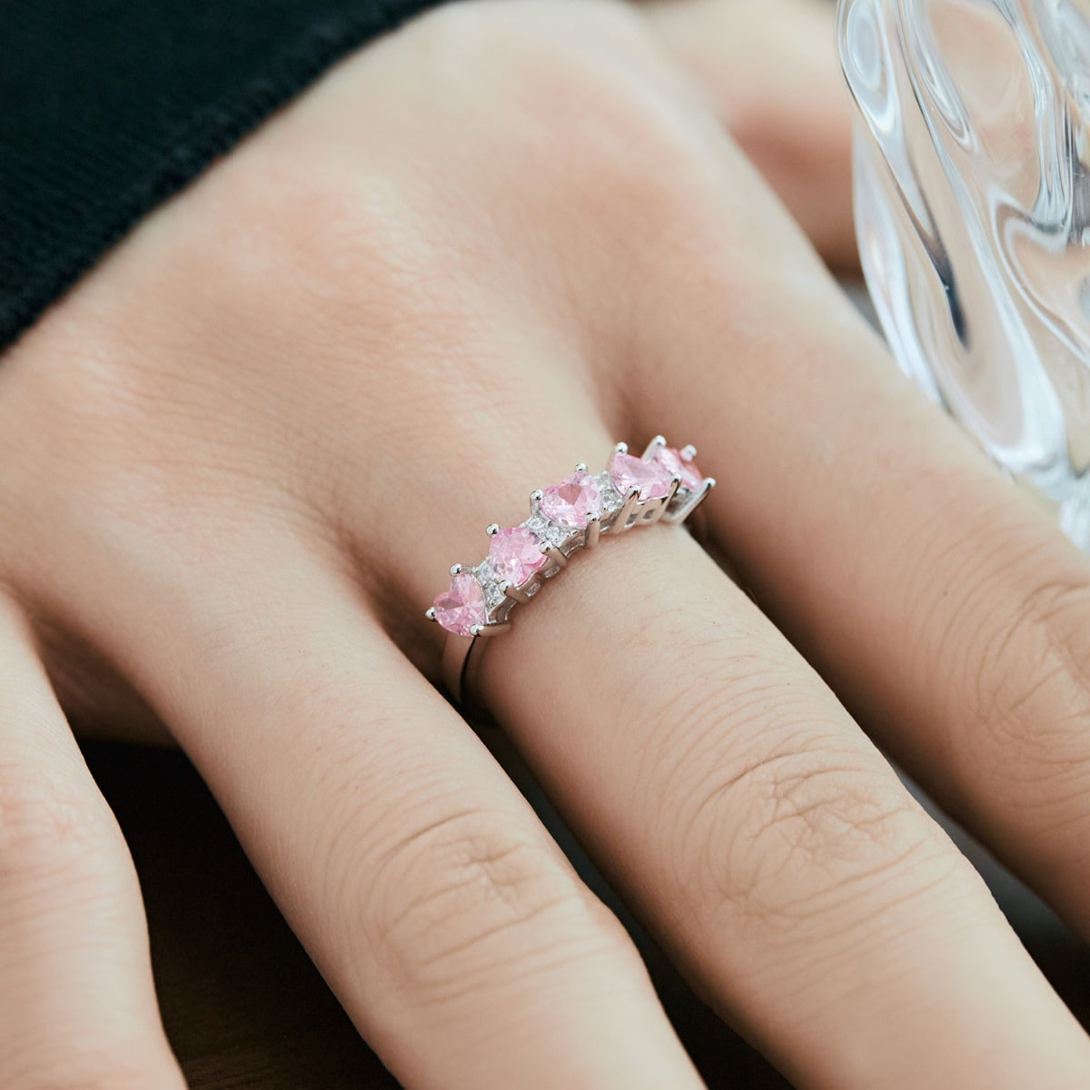 Anillos de diamantes con forma de corazón