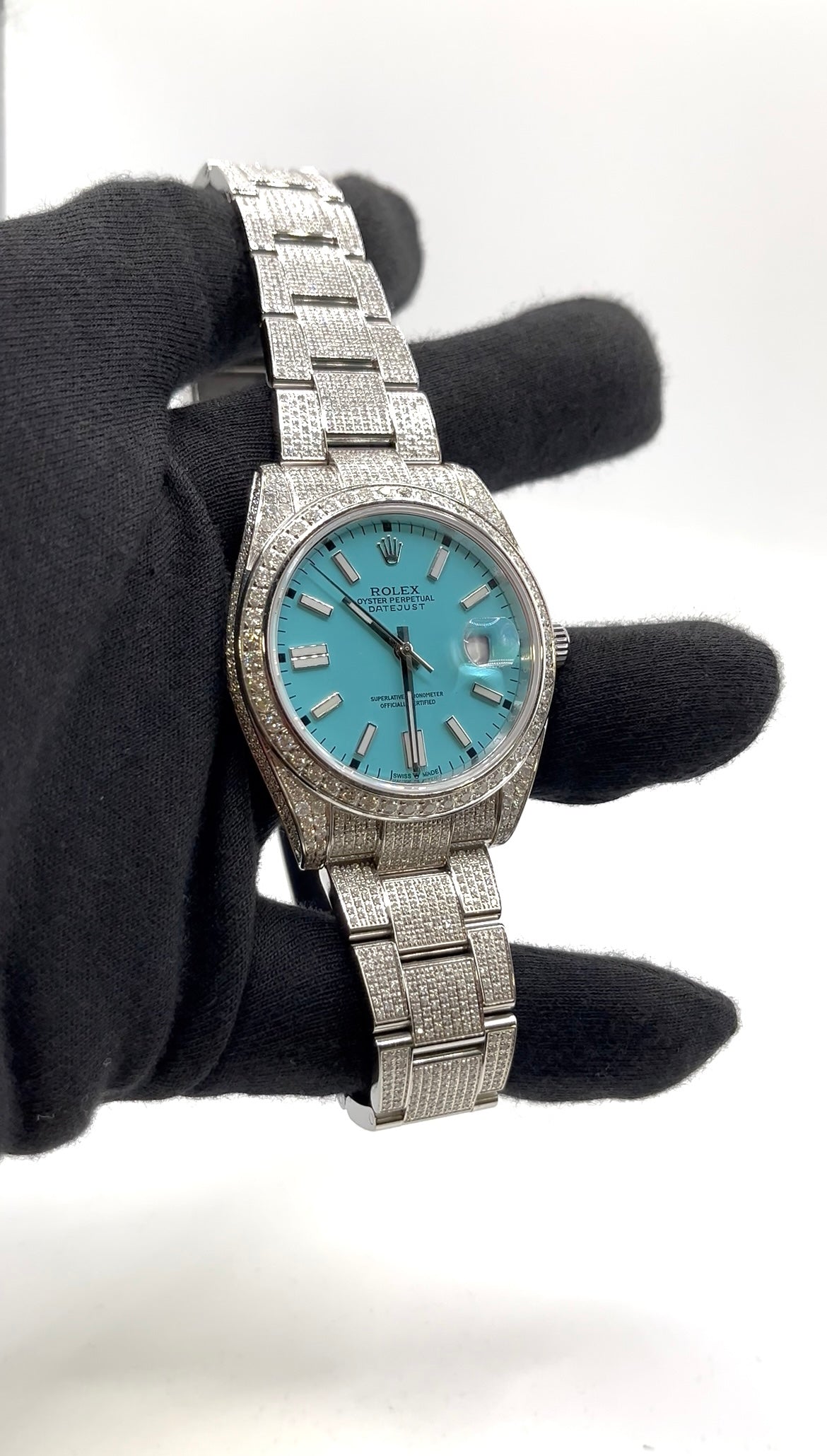 Rolex Buss Down Blue Dial Watch