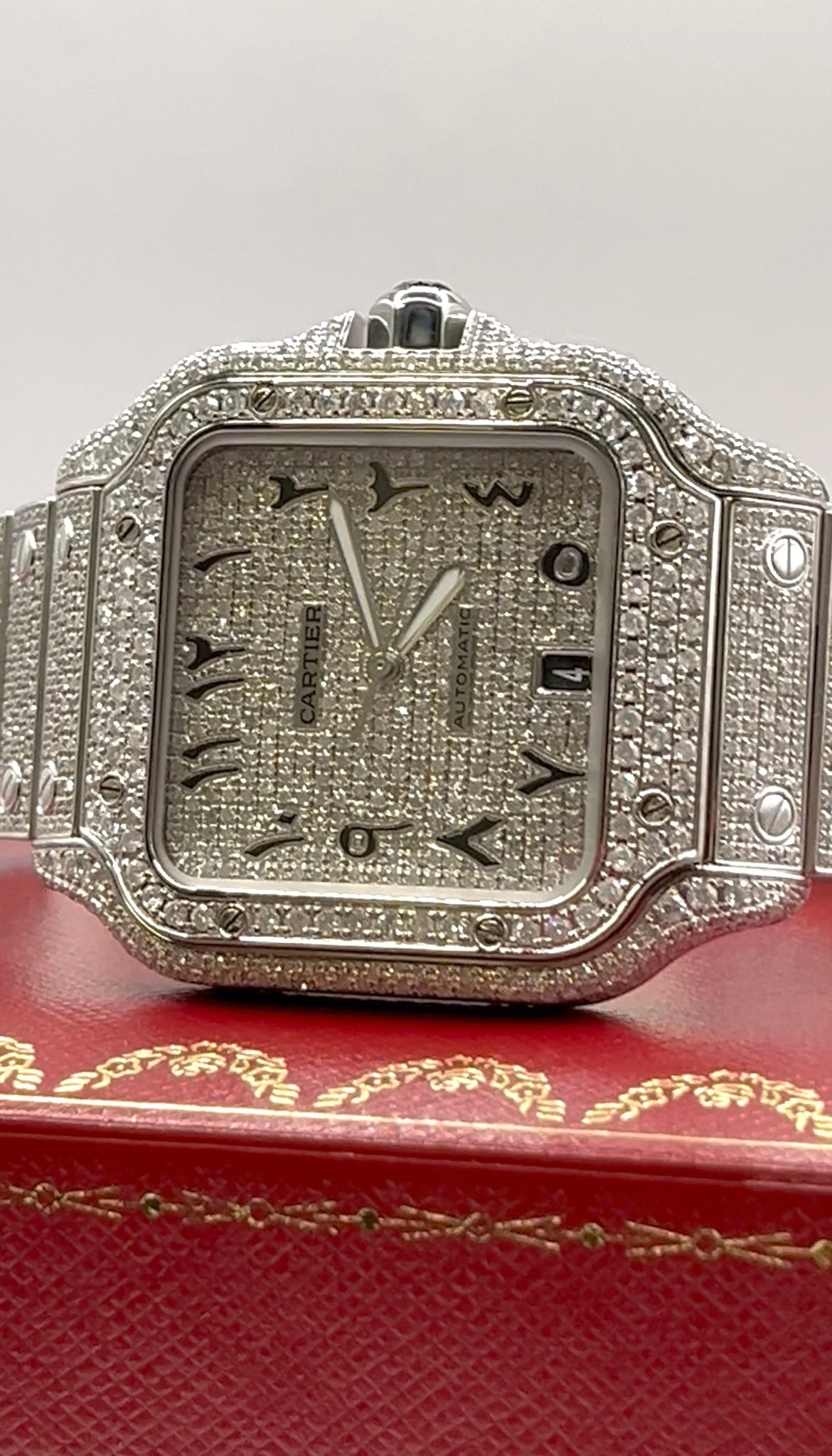 Cartier Buss Down Arabic Dial Watch