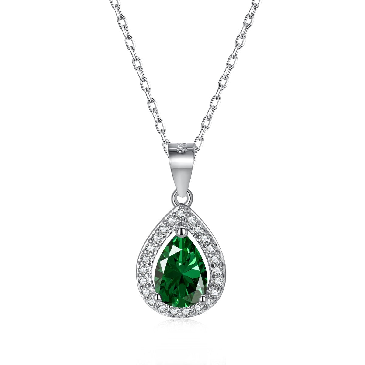 Collar de diamantes verdes