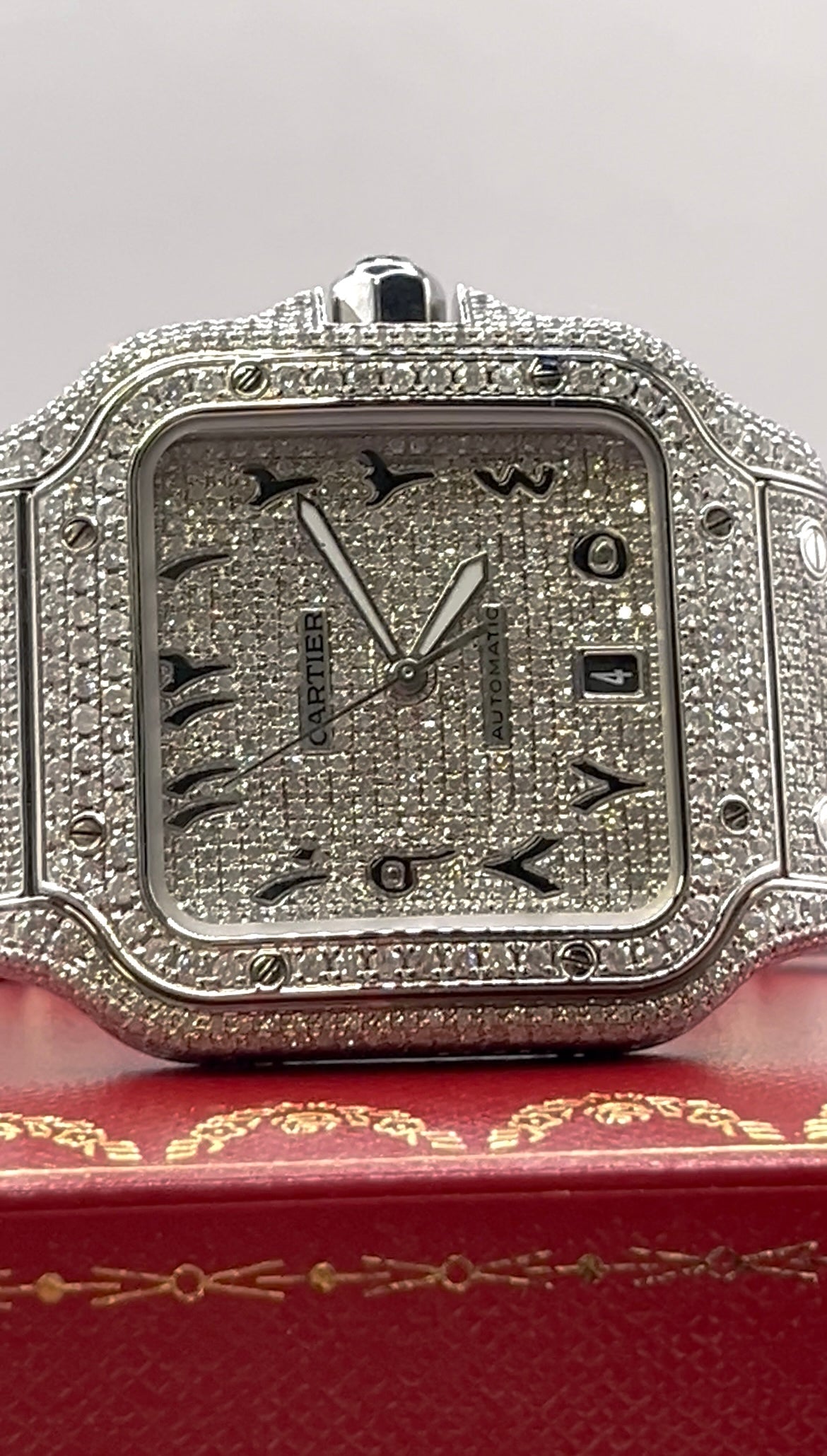 Cartier Buss Down Arabic Dial Watch