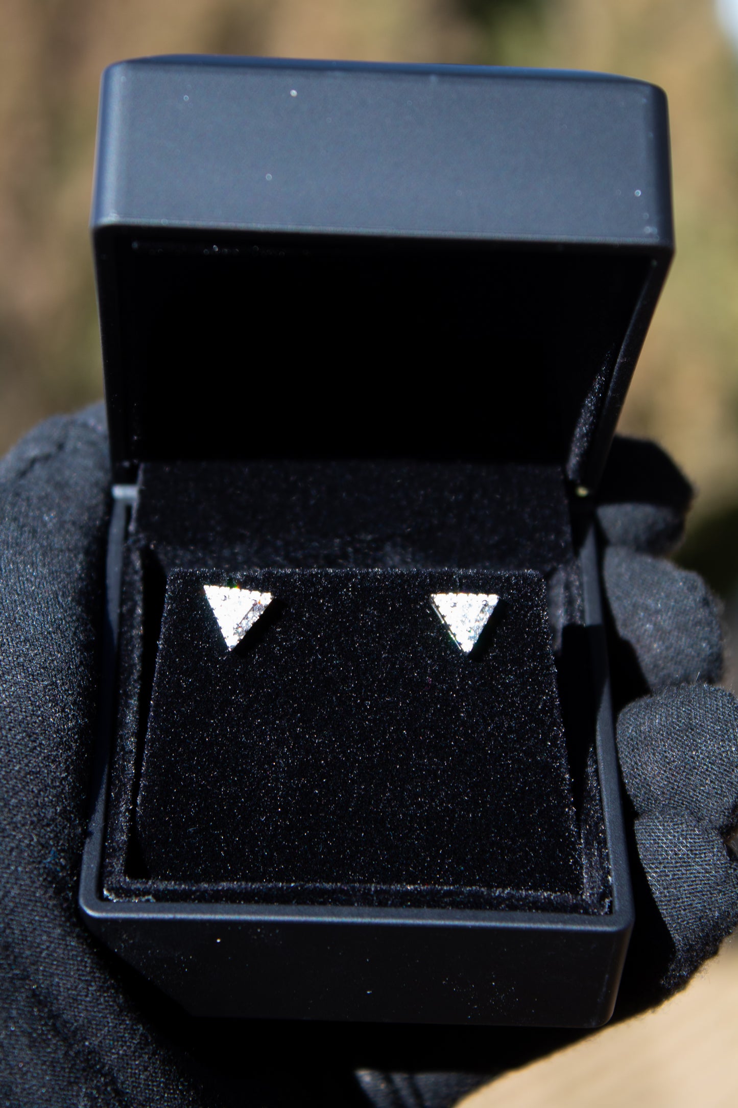 Juego de pendientes triangulares VVS