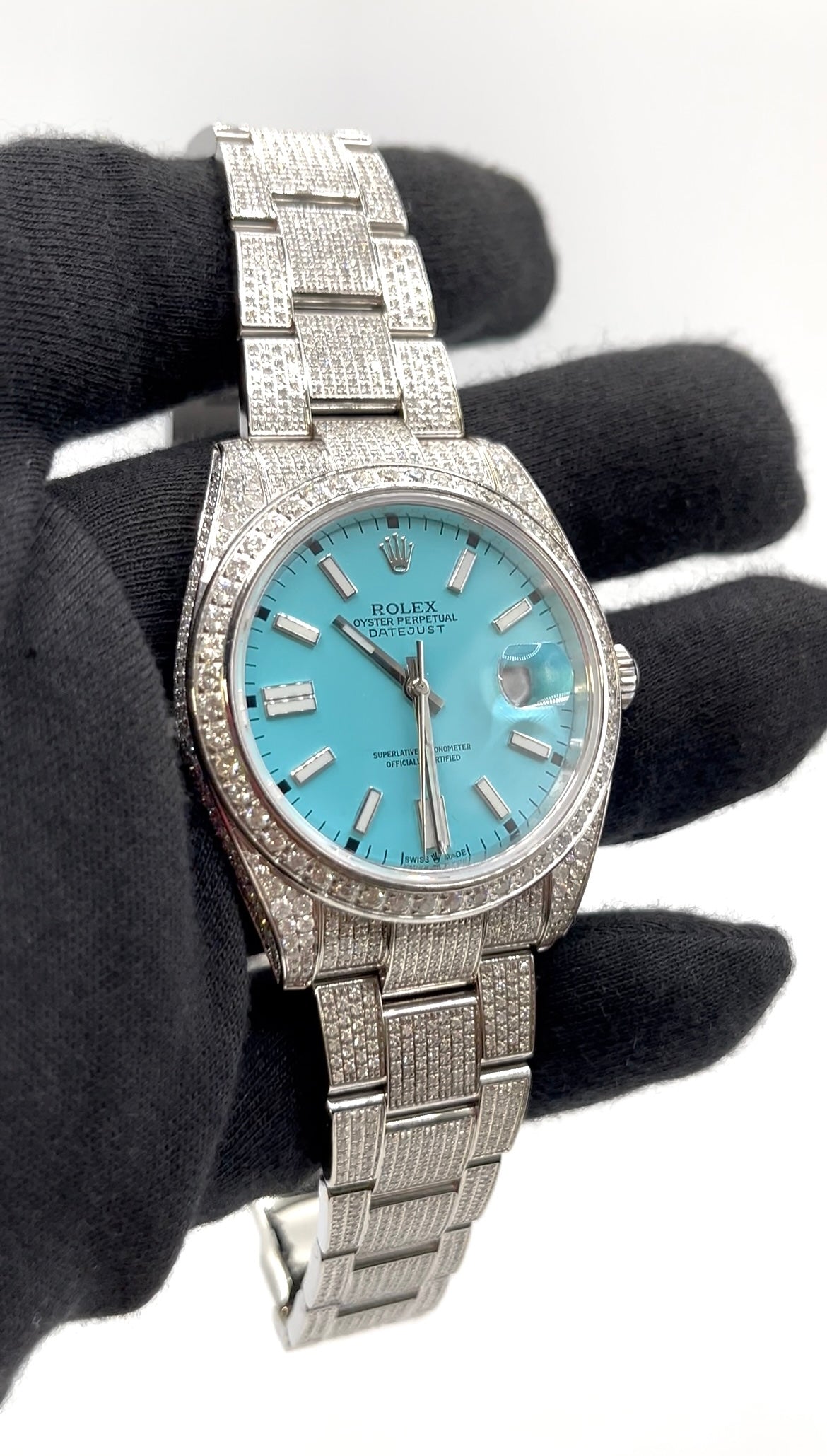 Rolex Buss Down Blue Dial Watch