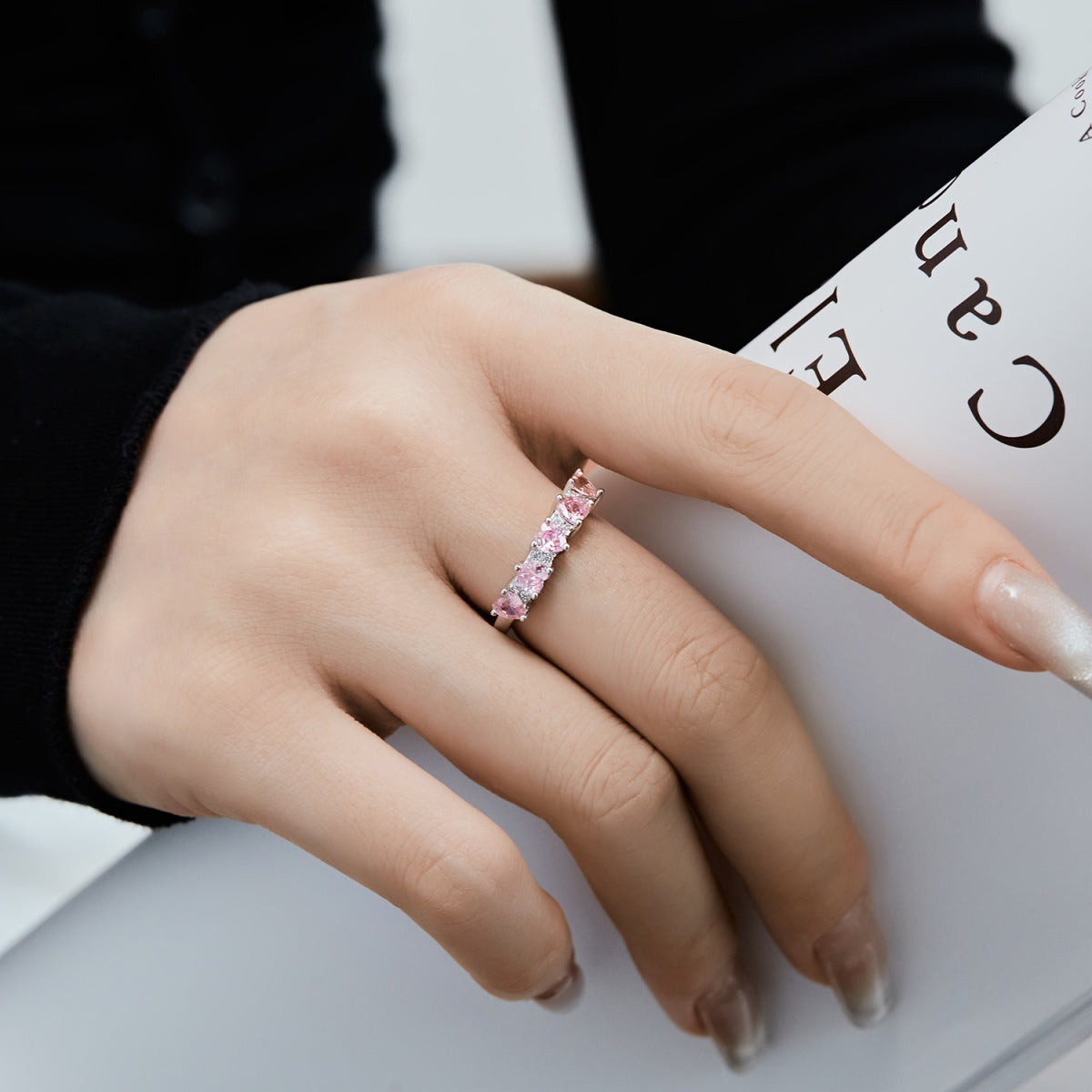 Anillos de diamantes con forma de corazón