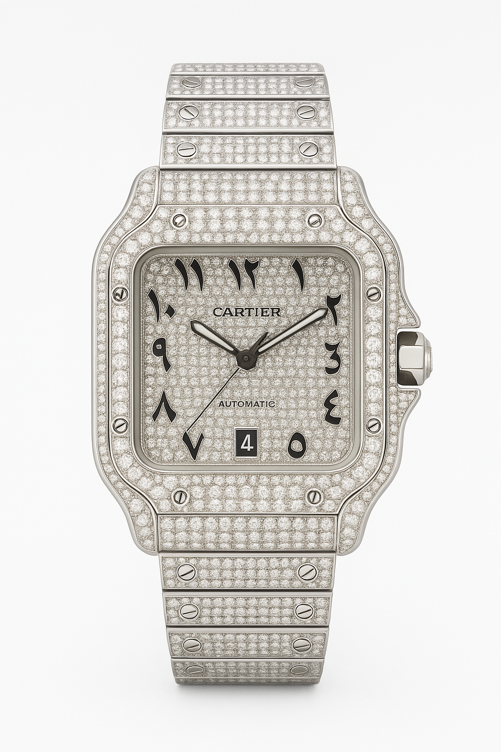 Cartier Buss Down Arabic Dial Watch