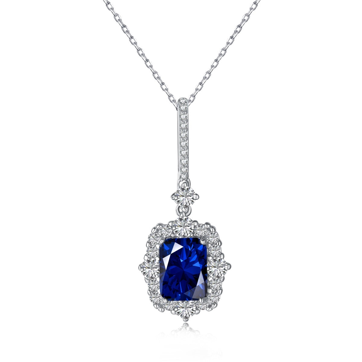 Collar de diamantes azules