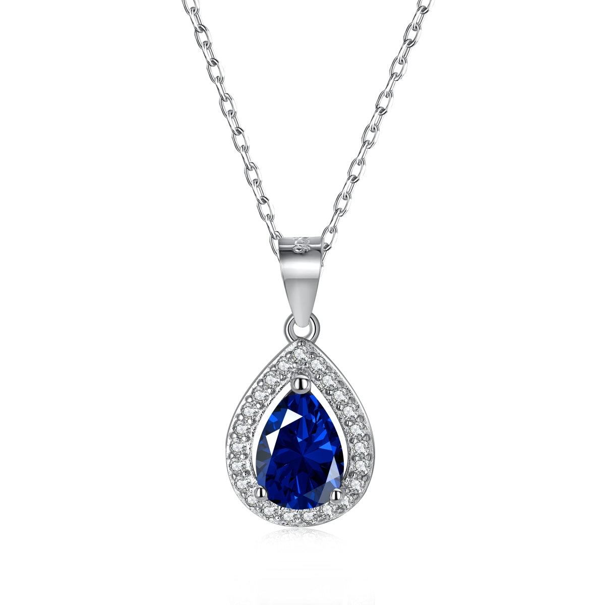 Collar de diamantes azules