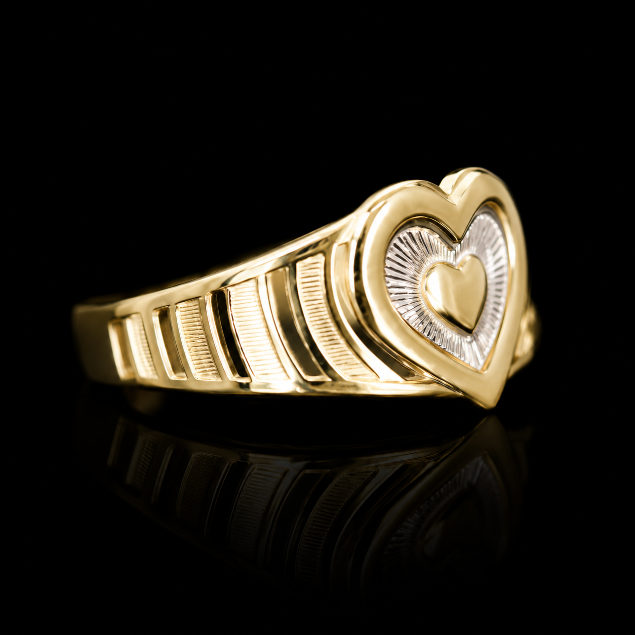 14K Gold Heart Ring