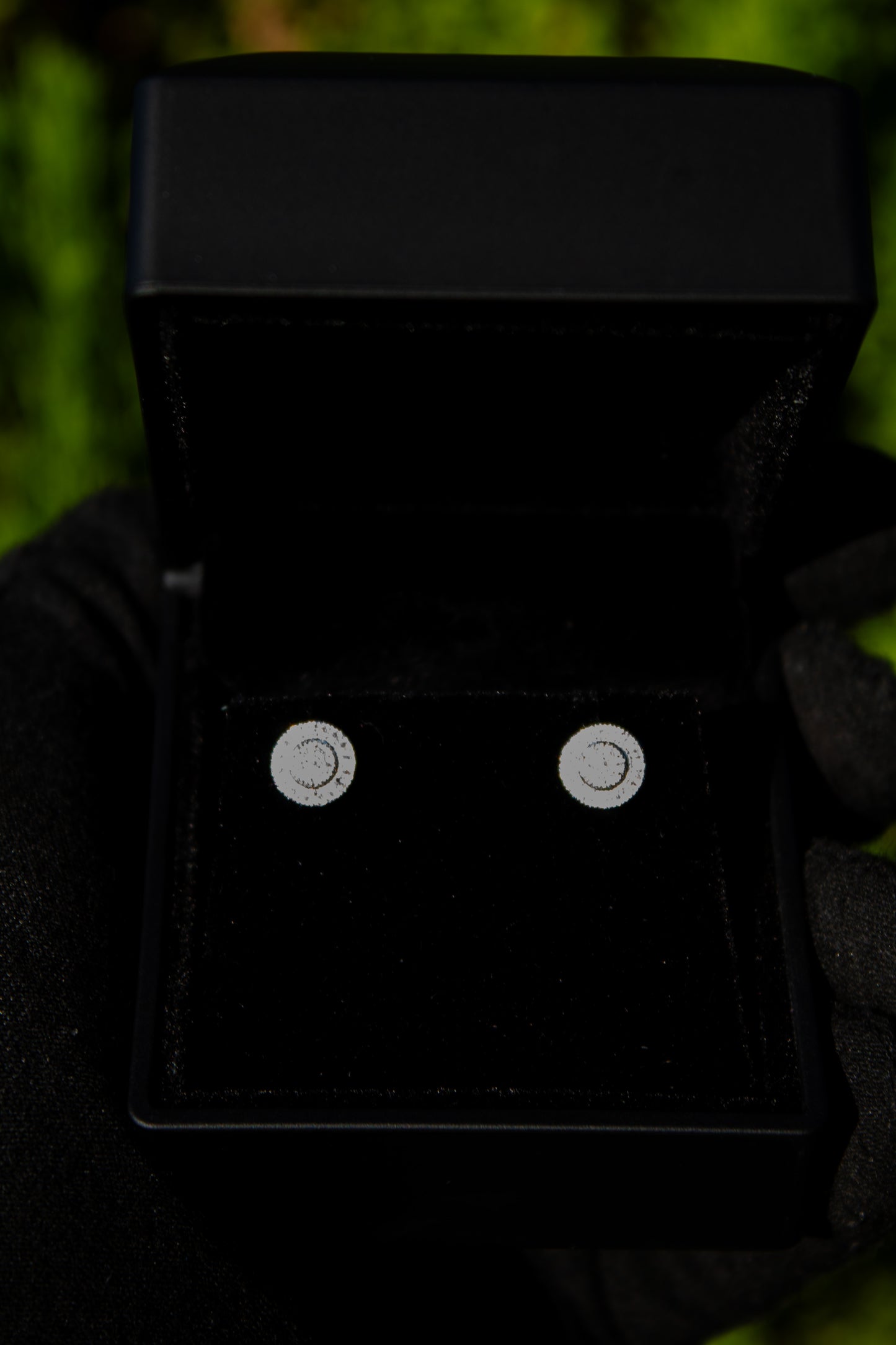 Juego de pendientes con forma de círculo VVS