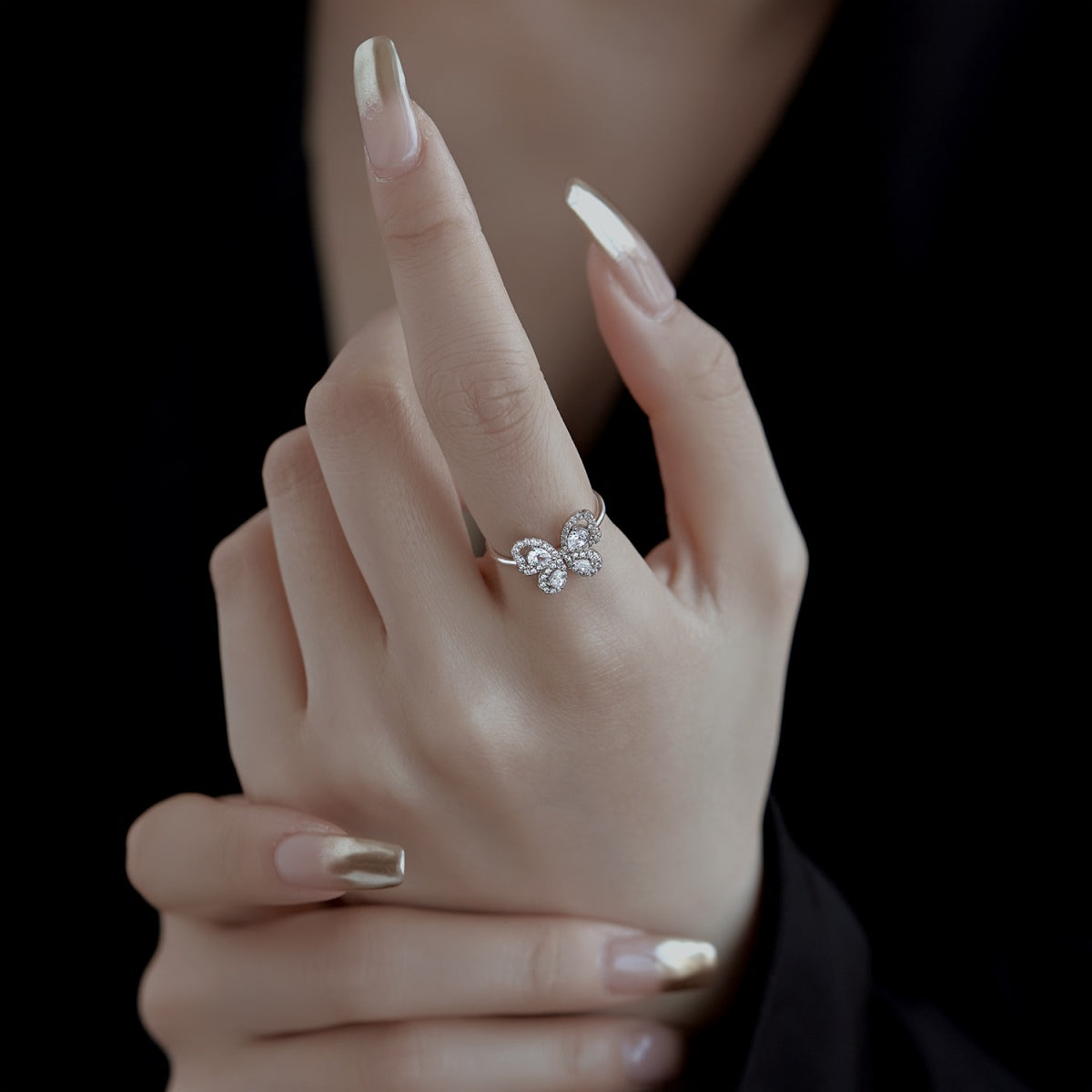 Butterfly Diamond Ring