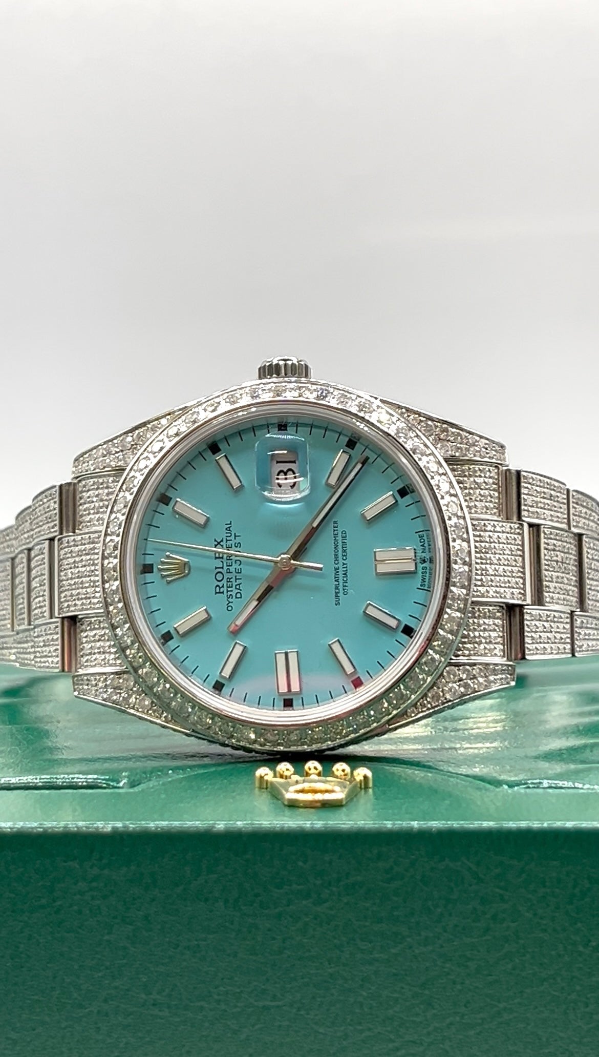 Rolex Buss Down Blue Dial Watch