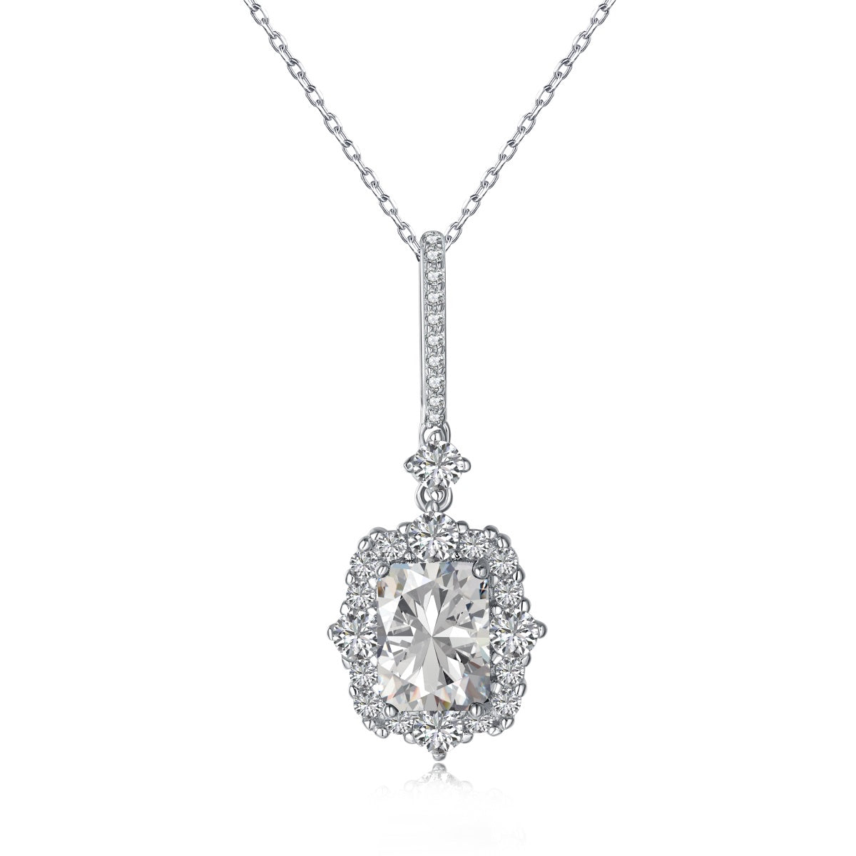Collar de diamantes blancos