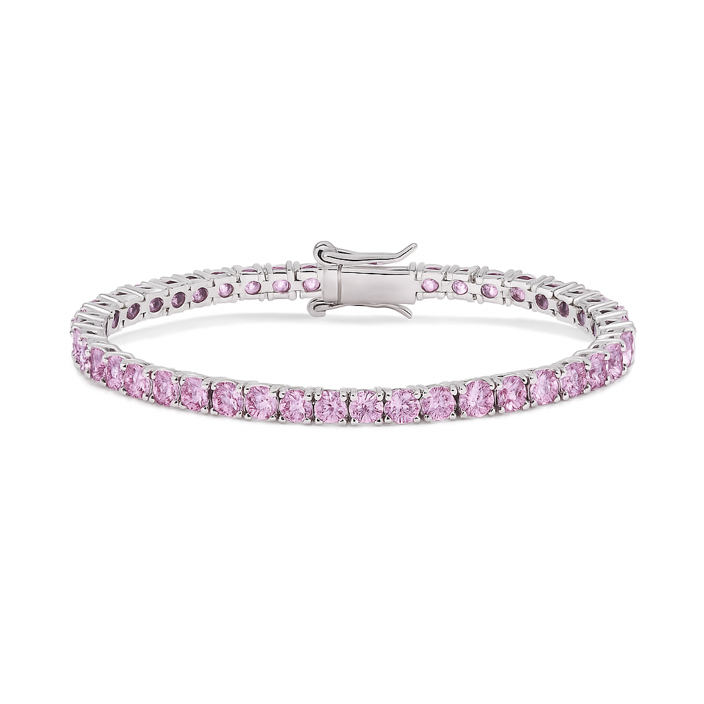 VVS Pink Tennis Bracelet (4mm)