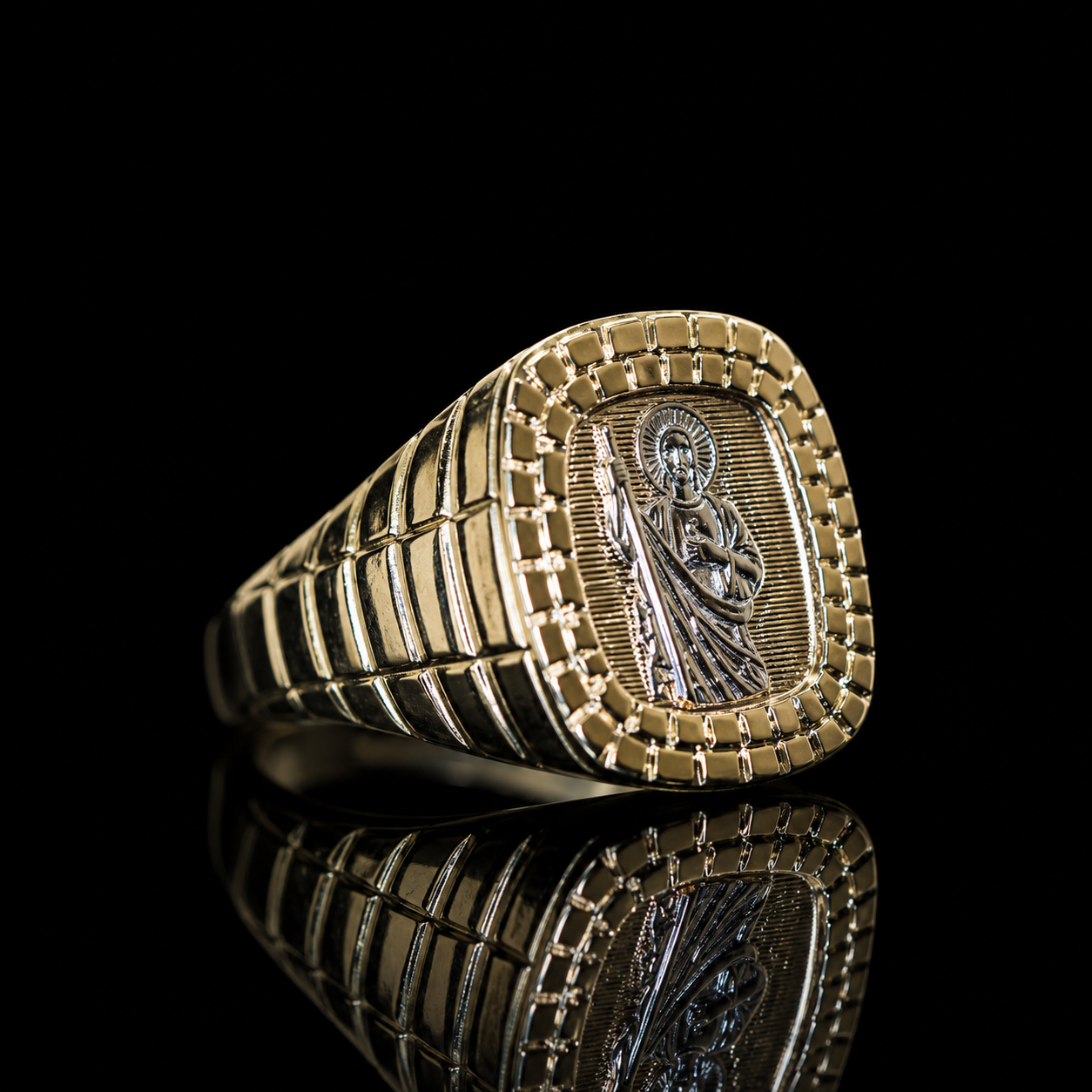14K Gold San Judas Ring