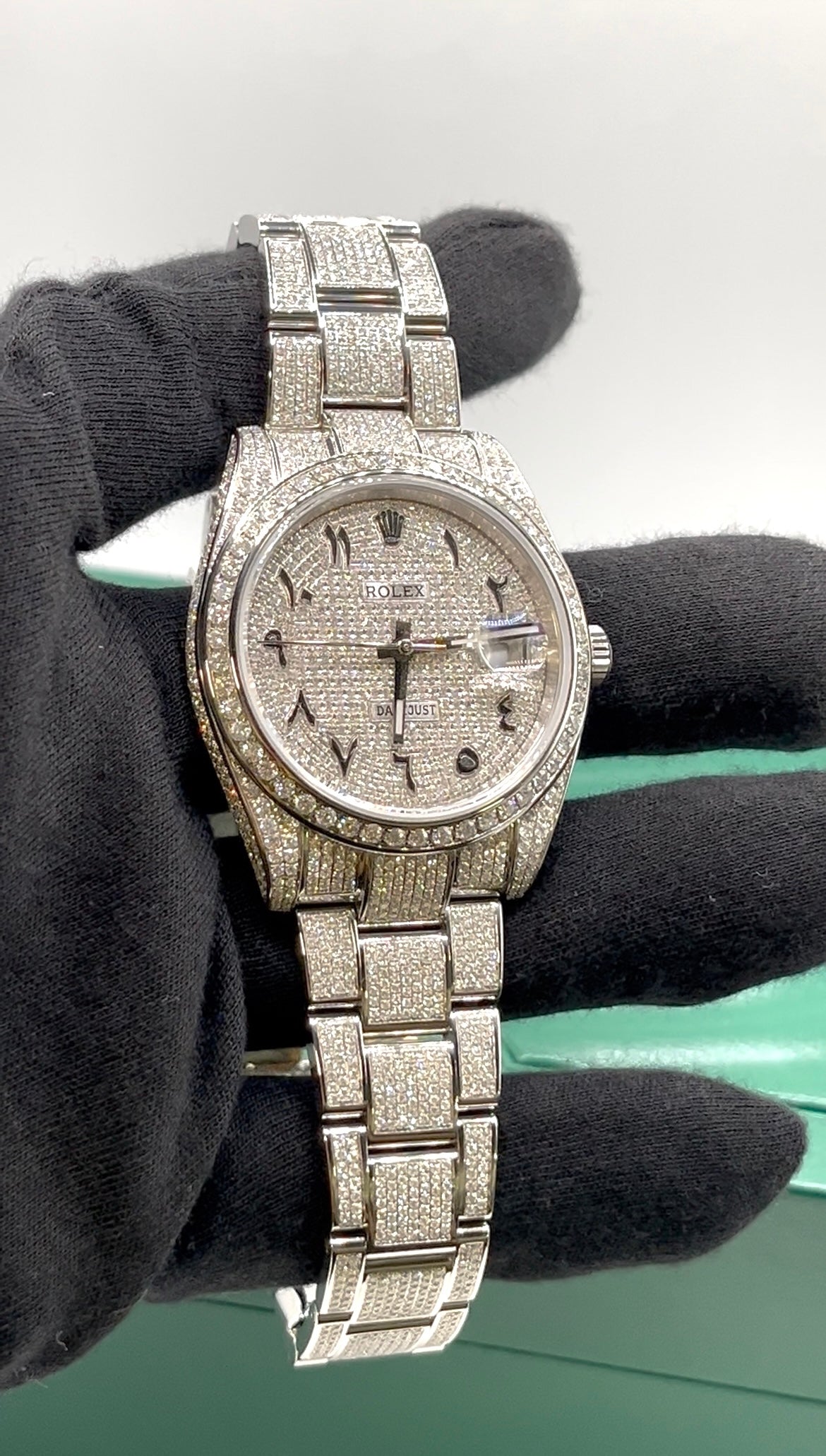 Rolex Buss Down Arabic Dial Watch