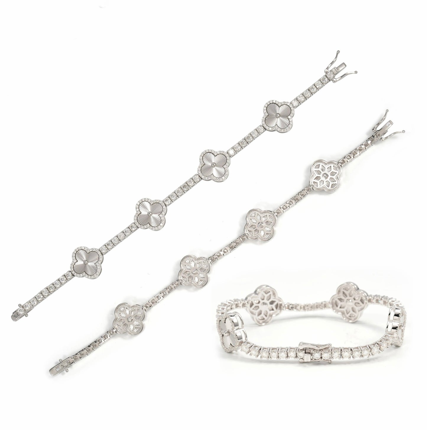 Clover / Tennis VVS Bracelet (3mm / 15mm)