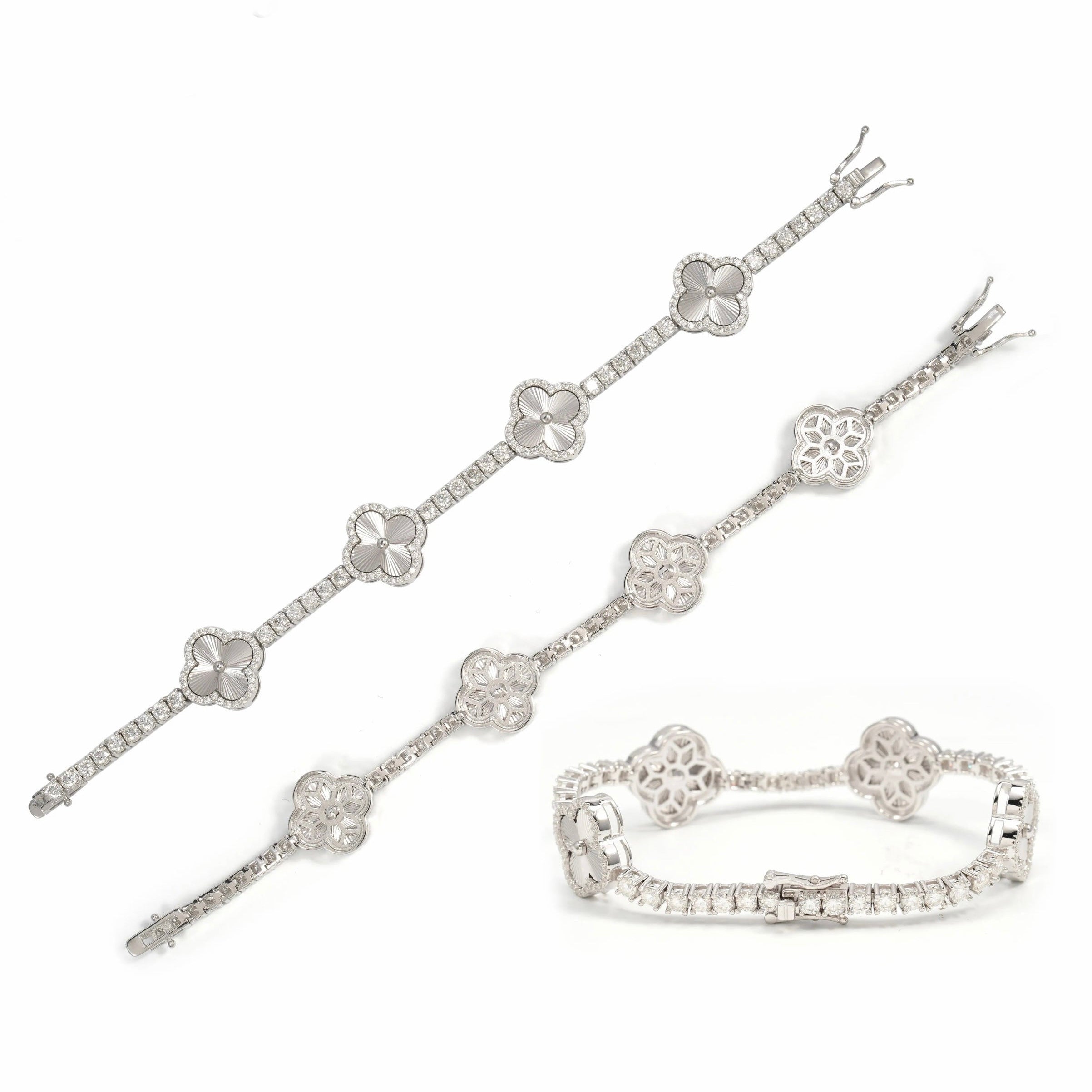 Clover / Tennis VVS Bracelet (3mm / 15mm)