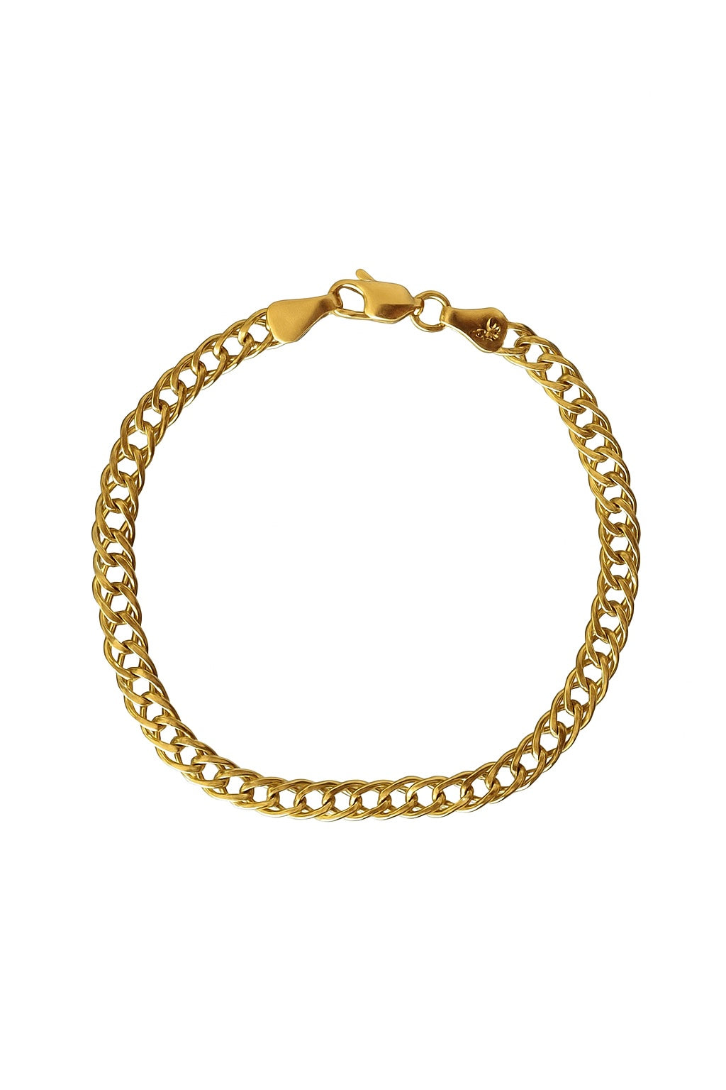 14K Gold Double Link Bracelet (5mm)