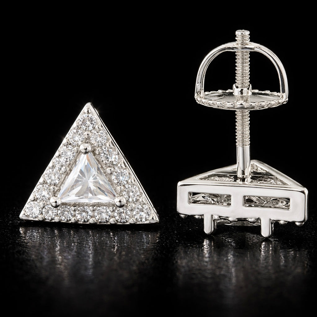 Triangle VVS Earrings Set