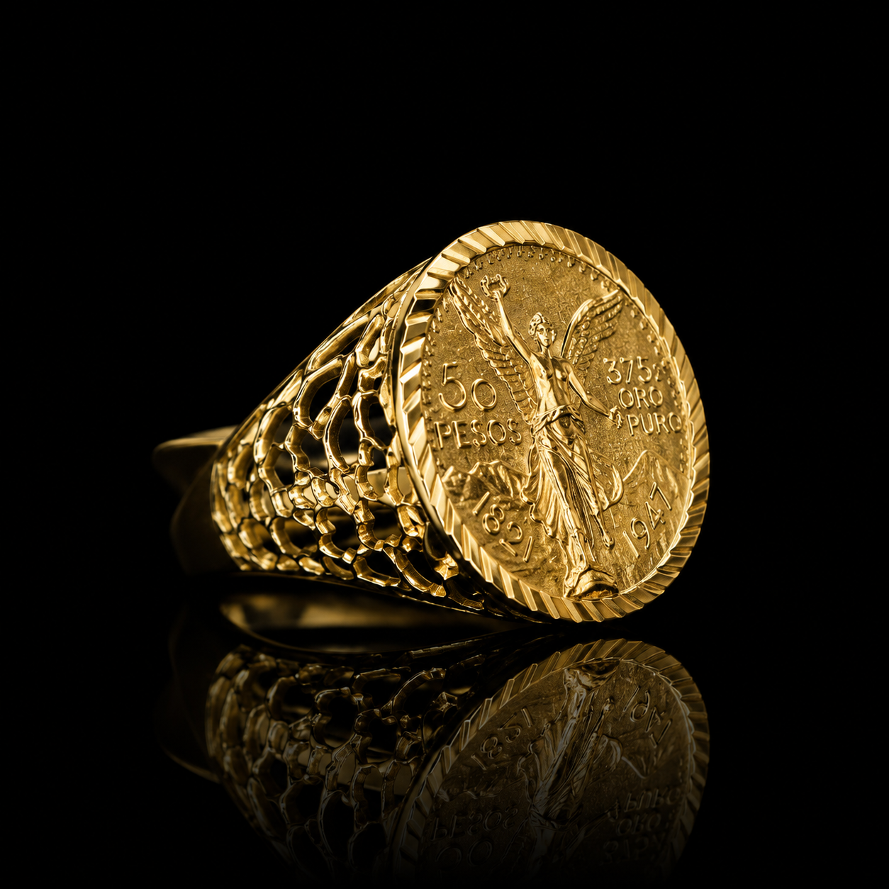 14K Gold Centenario Ring