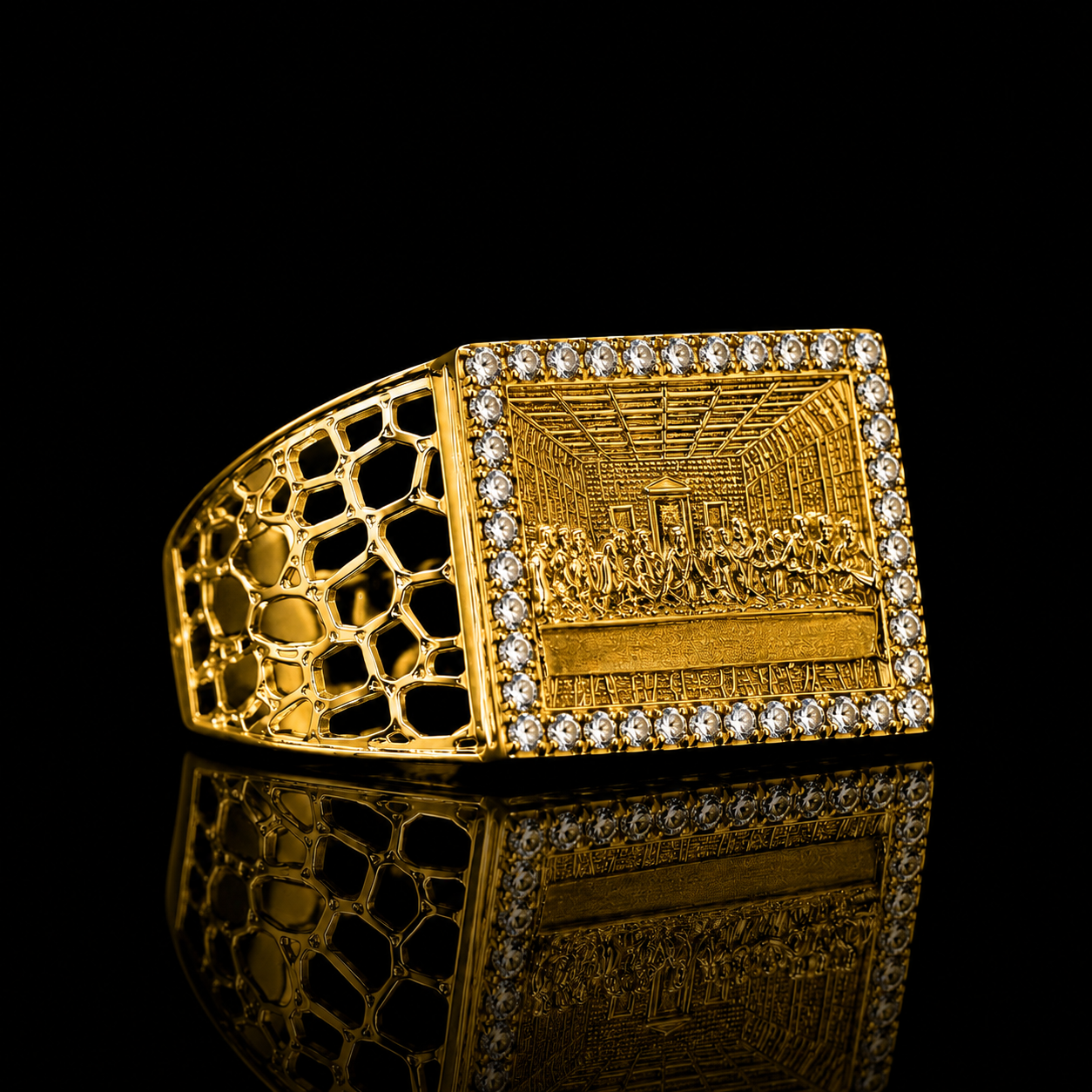 14K Gold Ultima Cena Ring