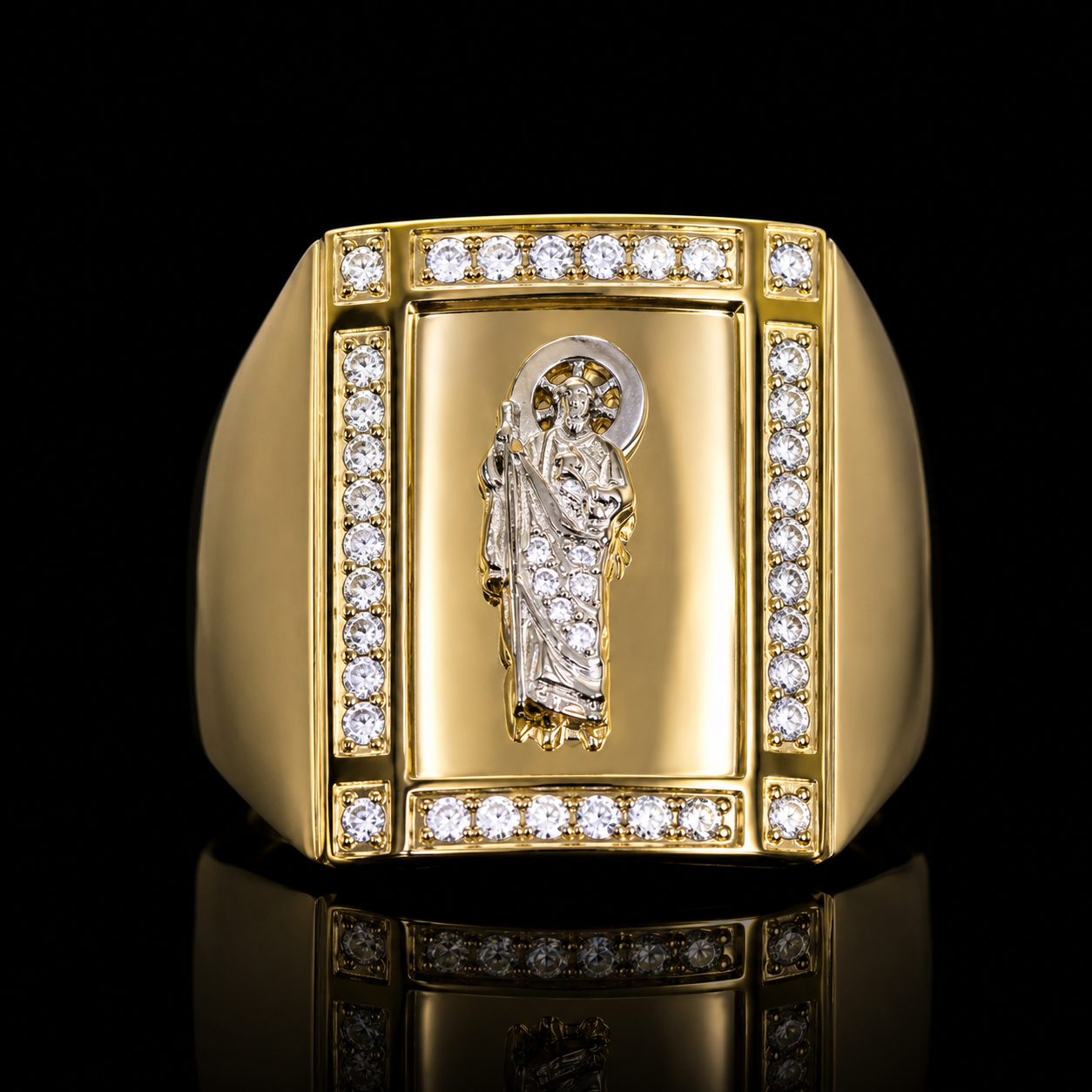 14K Gold Prestige San Judas Ring