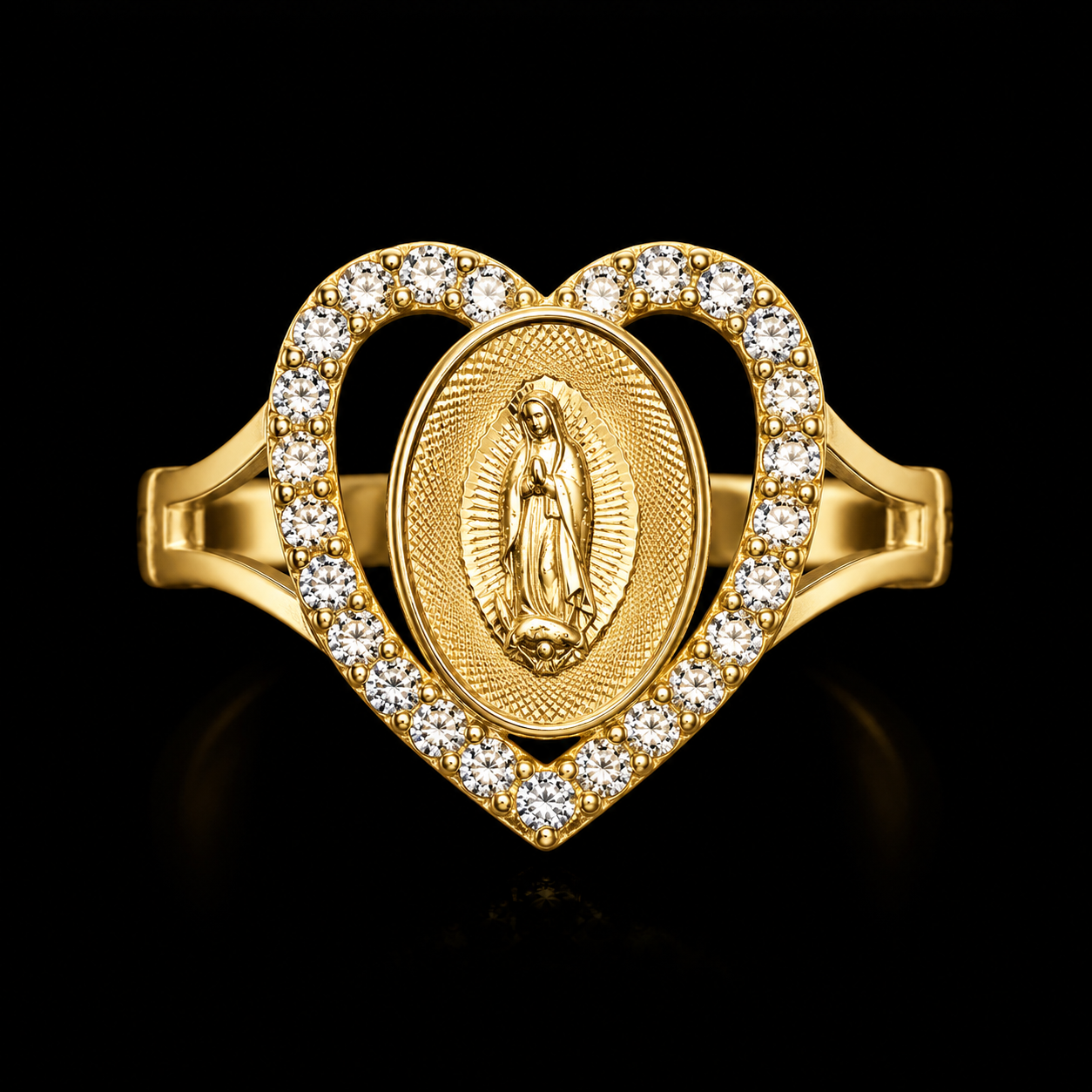 14K Gold Virgencita Ring