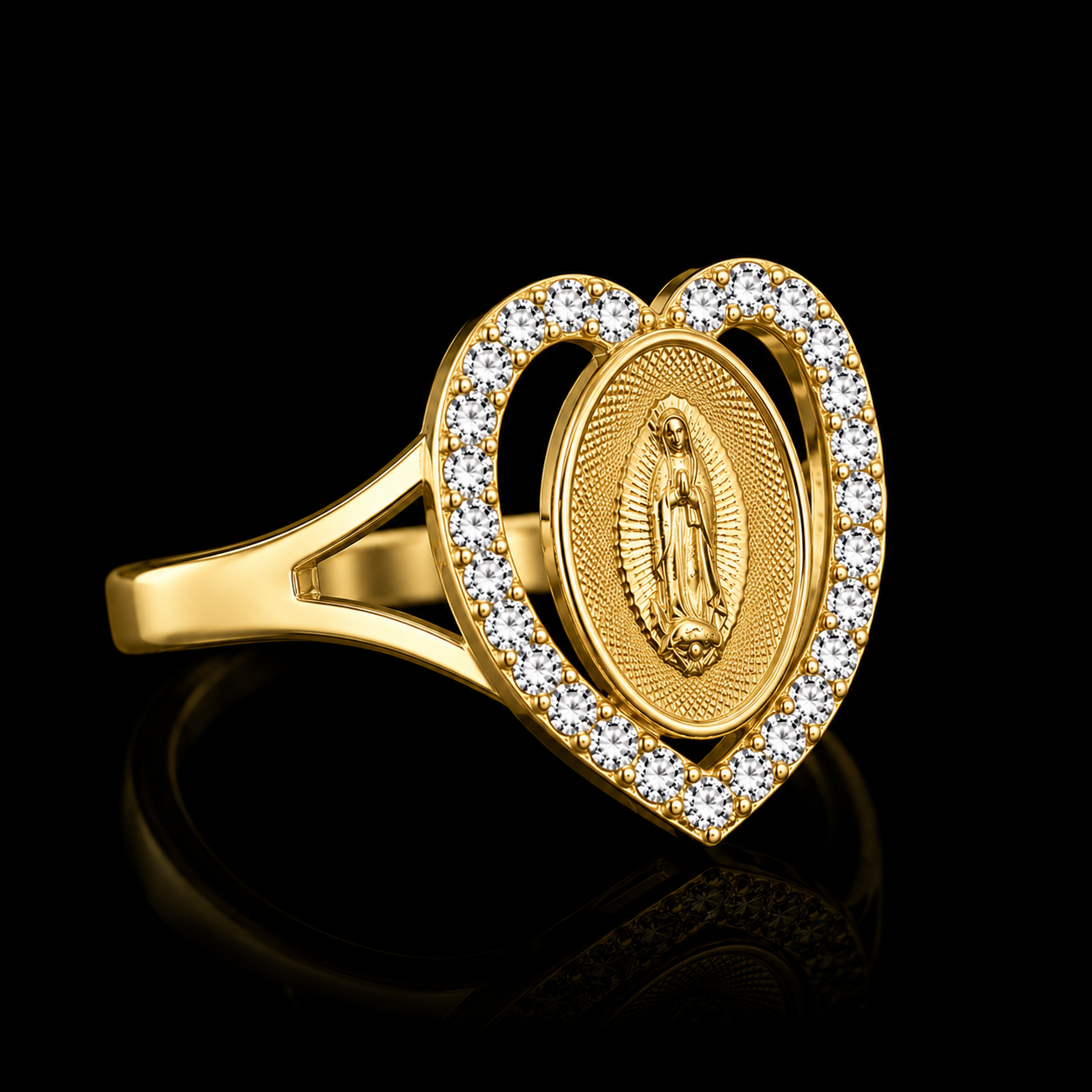 14K Gold Virgencita Ring