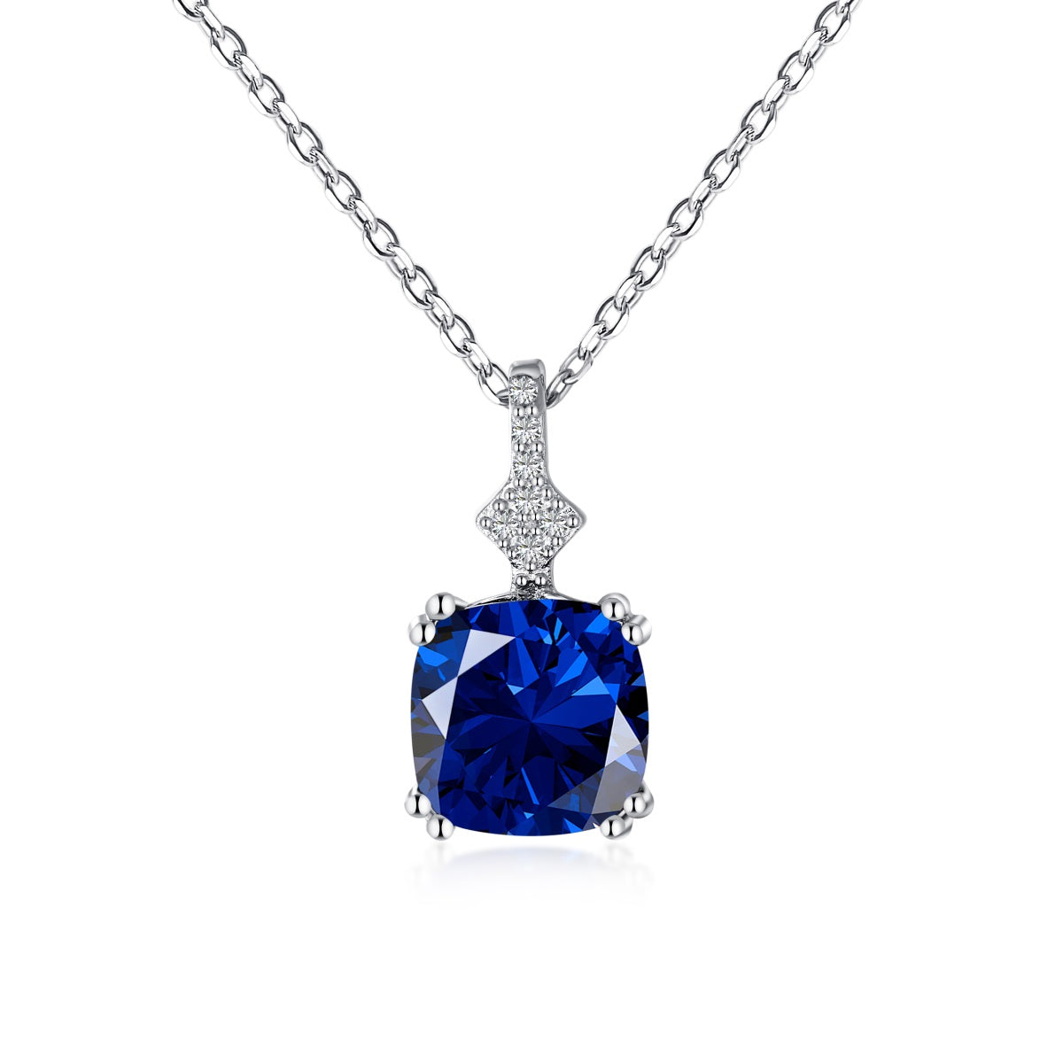Collar de diamantes azules