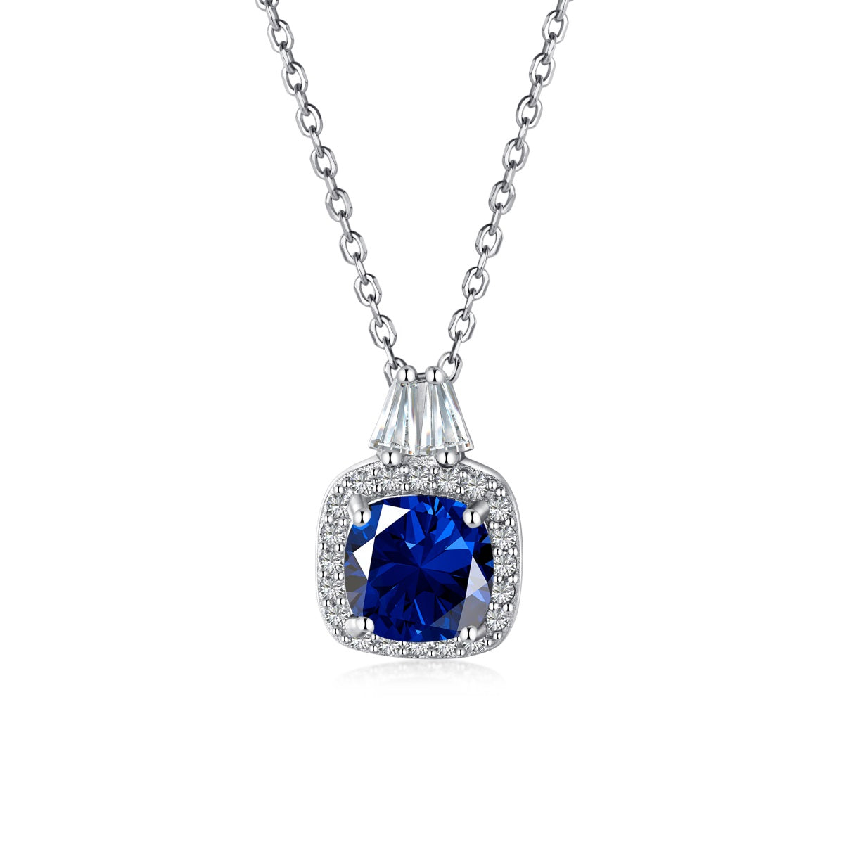 Collar de diamantes azules