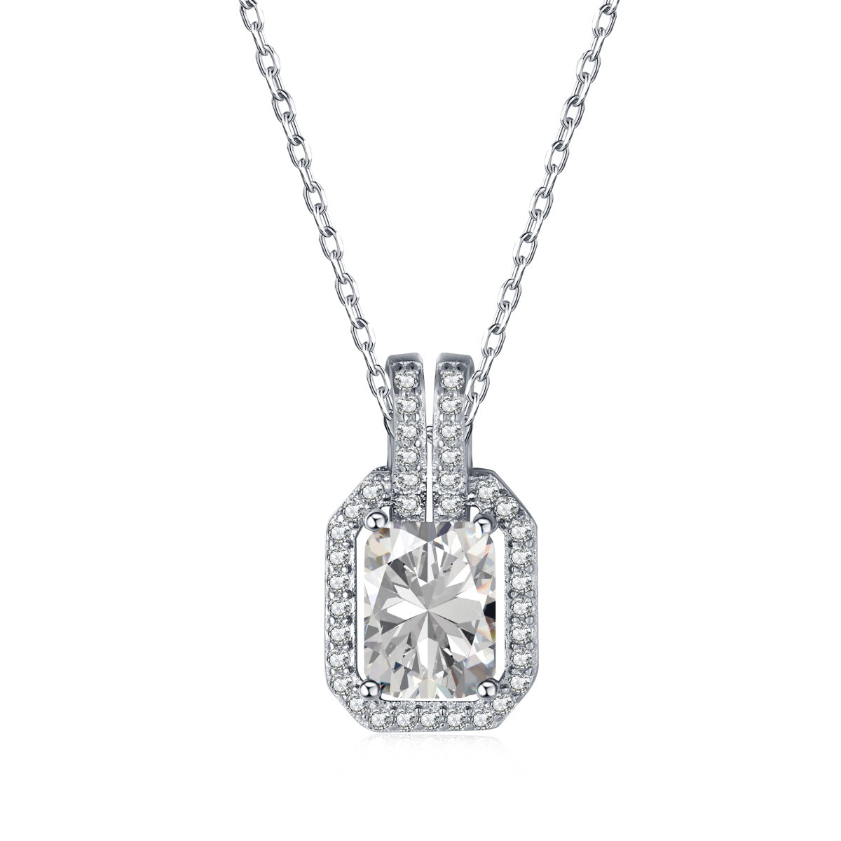 Collar de diamantes blancos