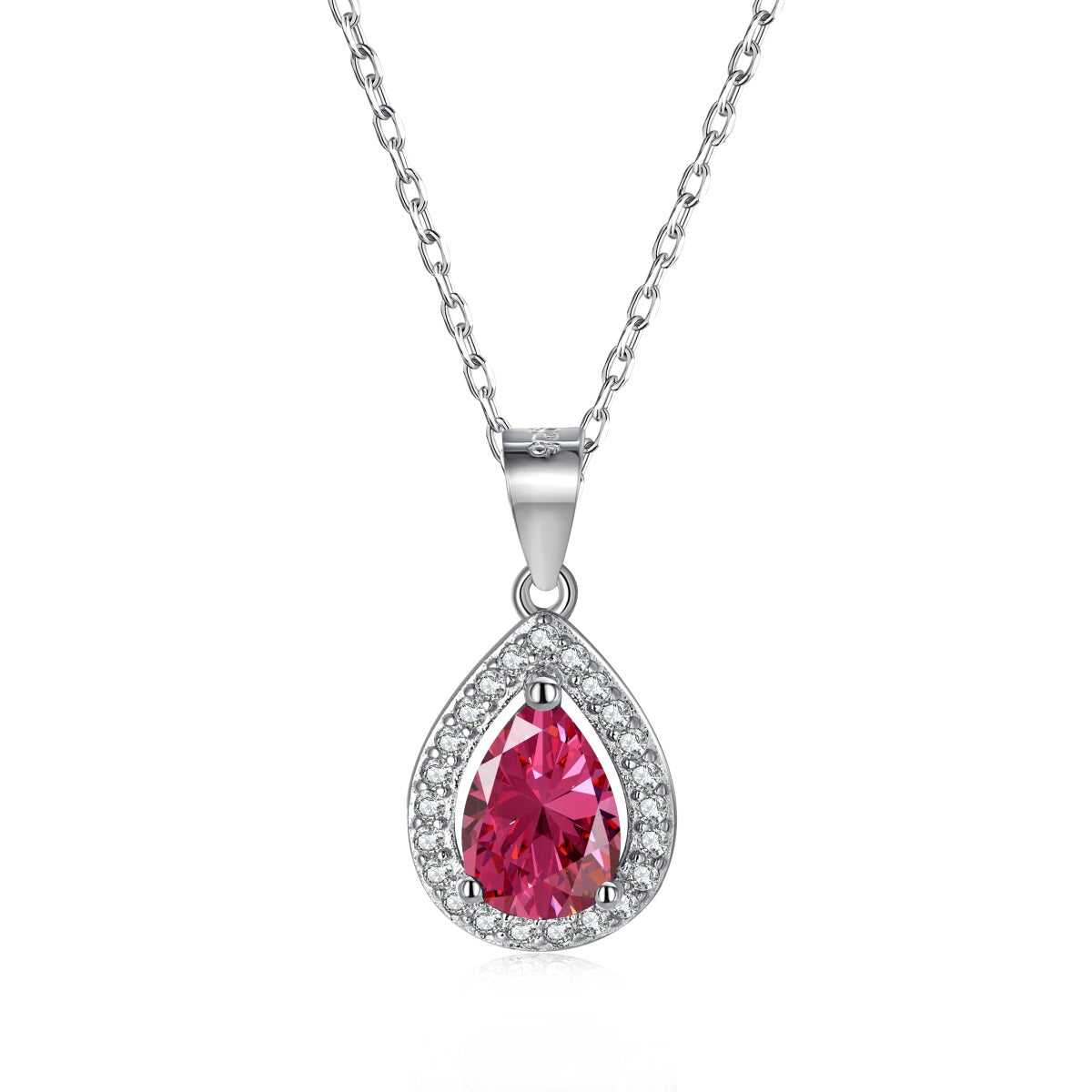 Collar de diamantes rojos