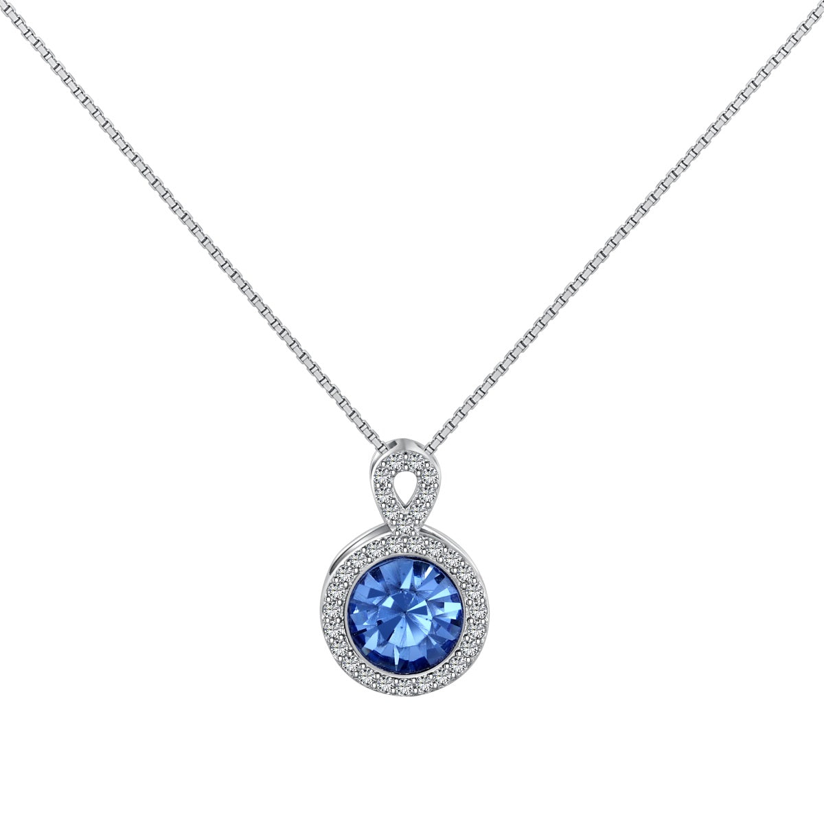 Collar de diamantes azules