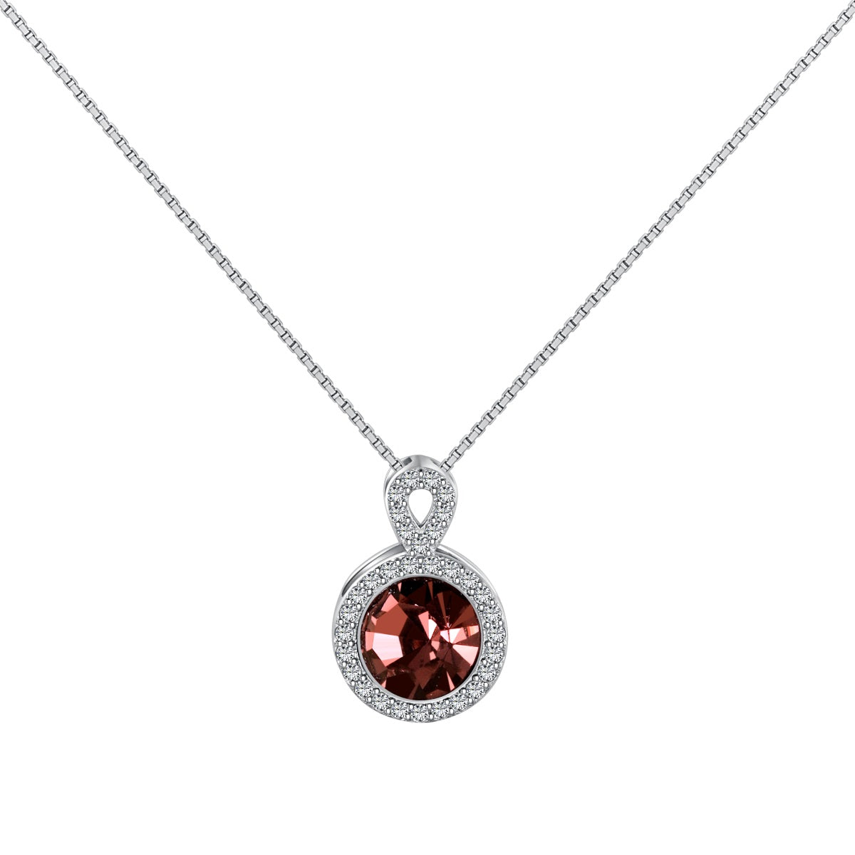 Collar de diamantes rojos