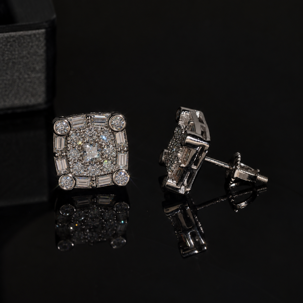 VVS Square Cluster Earrings