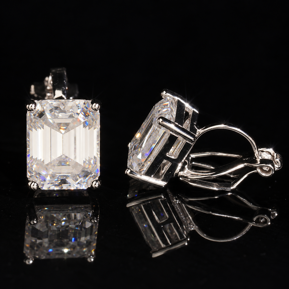 VVS Emerald Cut Earrings