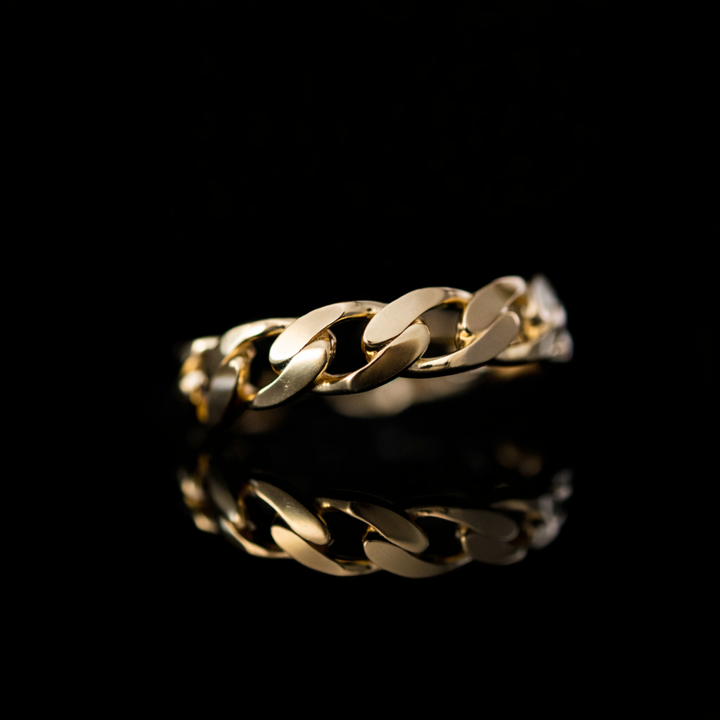 Anillo de pepita de oro de 14 quilates