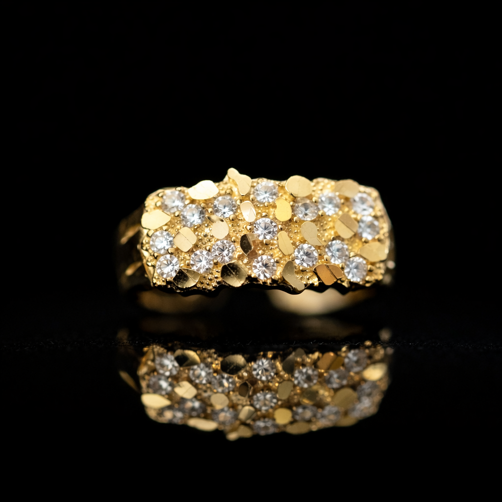 14K Gold Nugget Ring