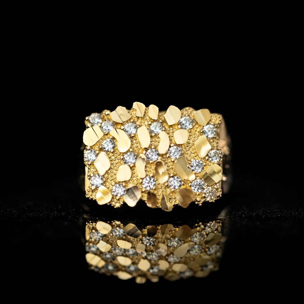 14K Gold Nugget Ring