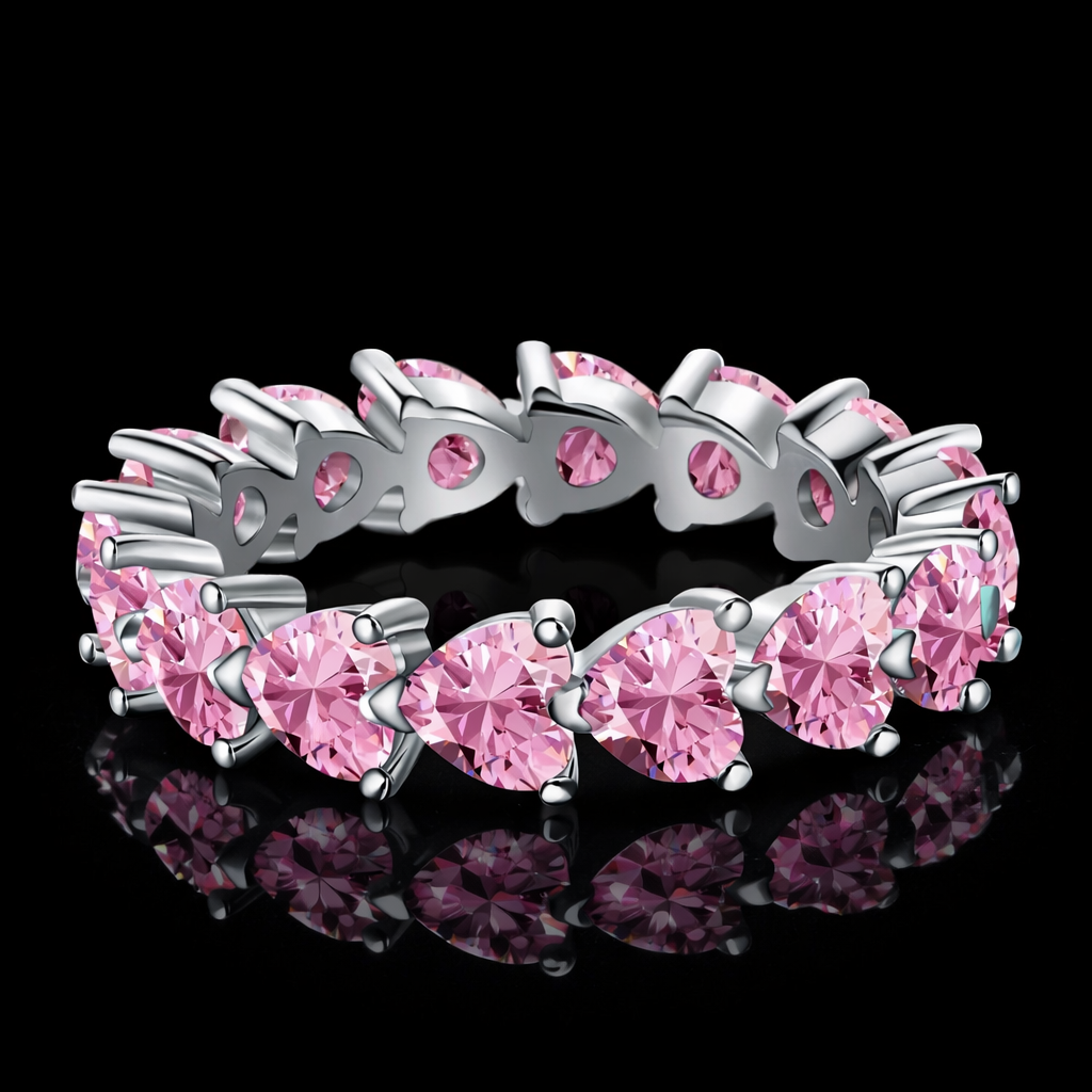 Pink Heart Diamond Ring