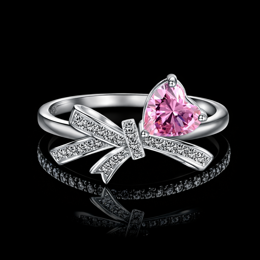 Pink Bow Diamond Ring